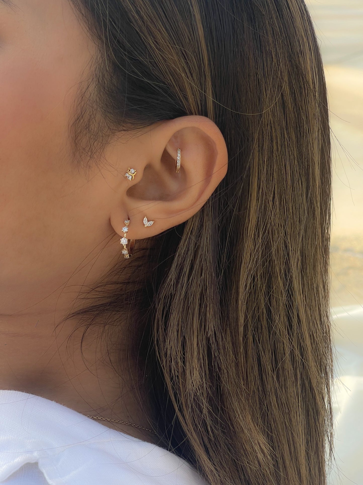 Double Marquise Stud (Sold as Singles) - E16