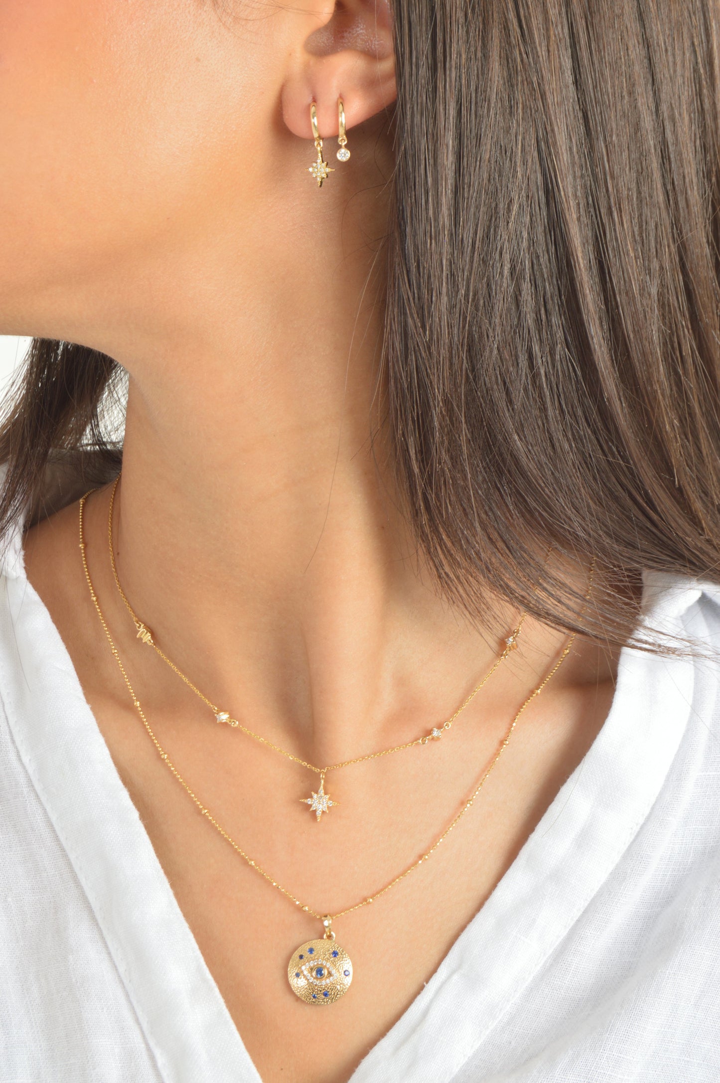 Single Round Dangling Hoops (Sold as Singles) - E19