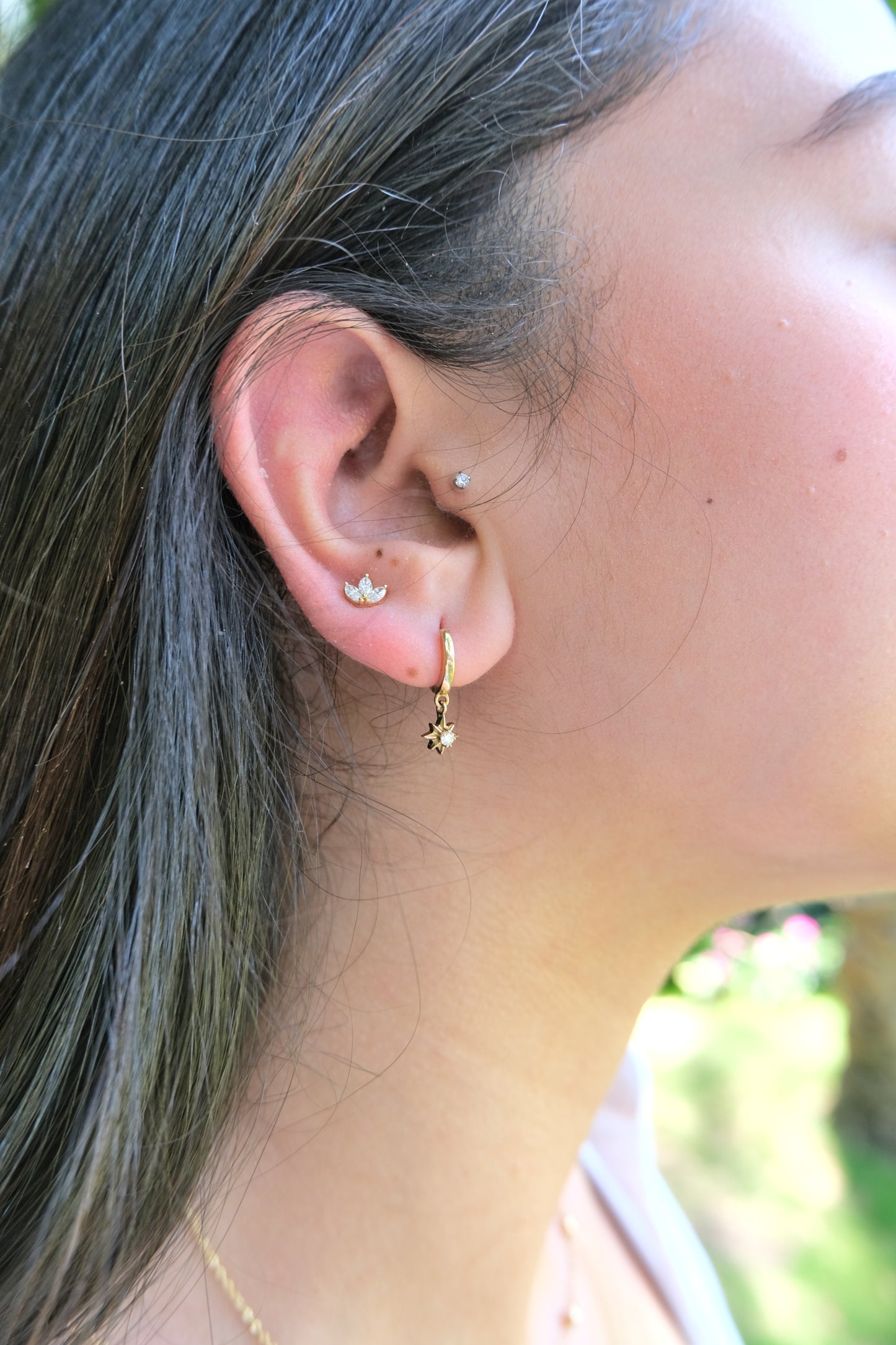 Triple Marquise Diamond Stud (sold as single) - E68