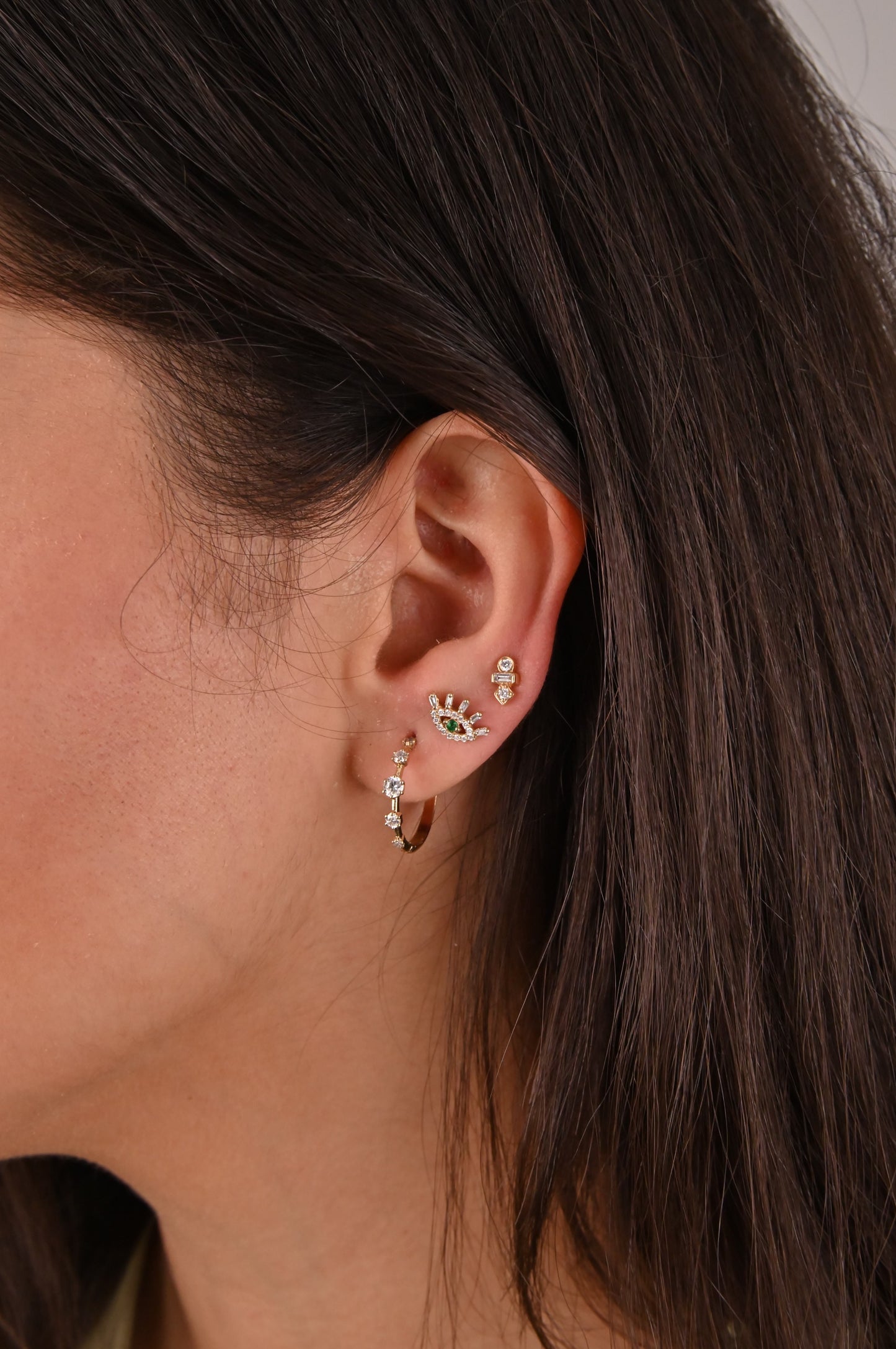 Emerald Eye Stud (Sold as Singles) - E48