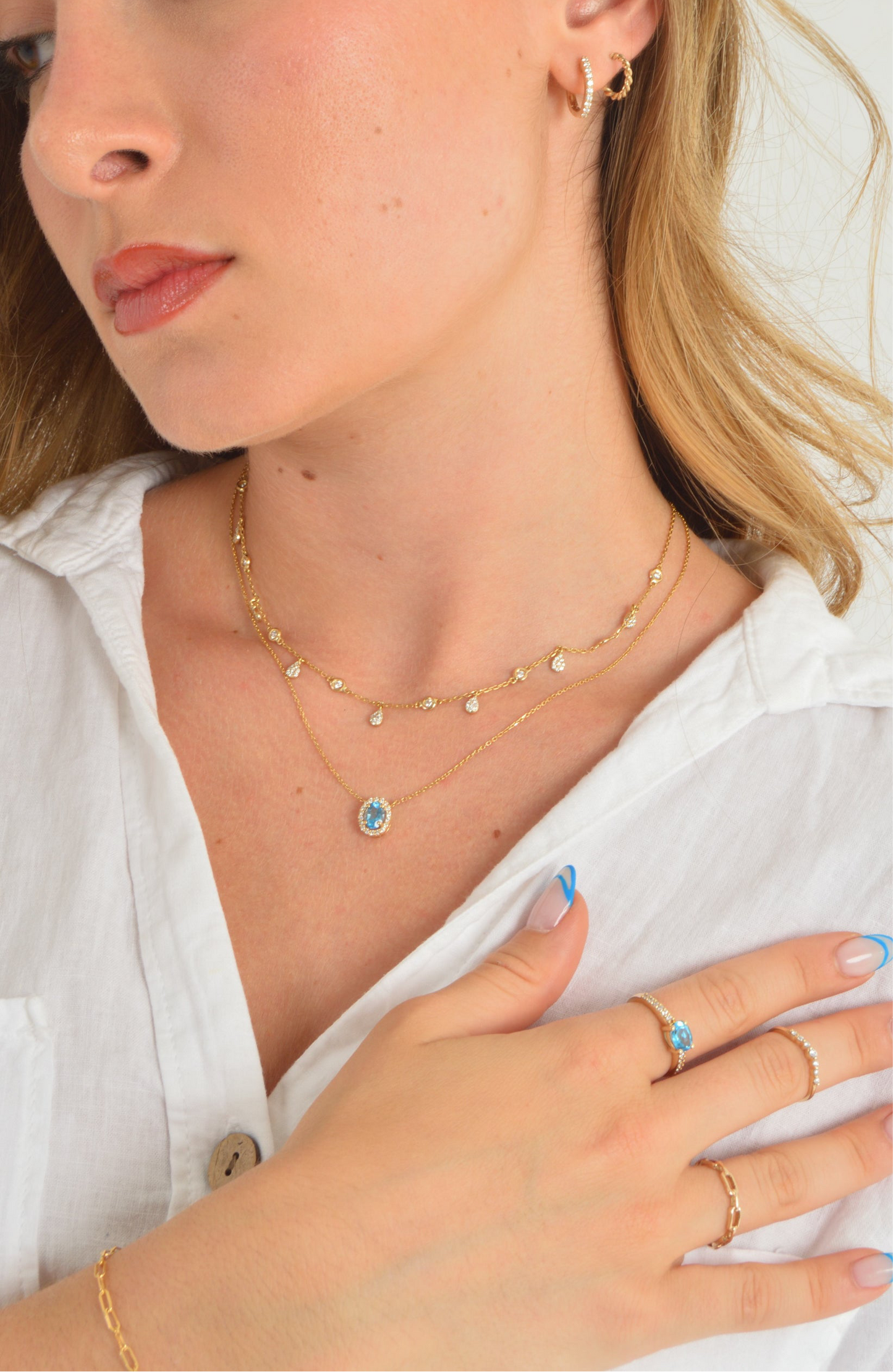 Diamond Droplet Necklace - NP21