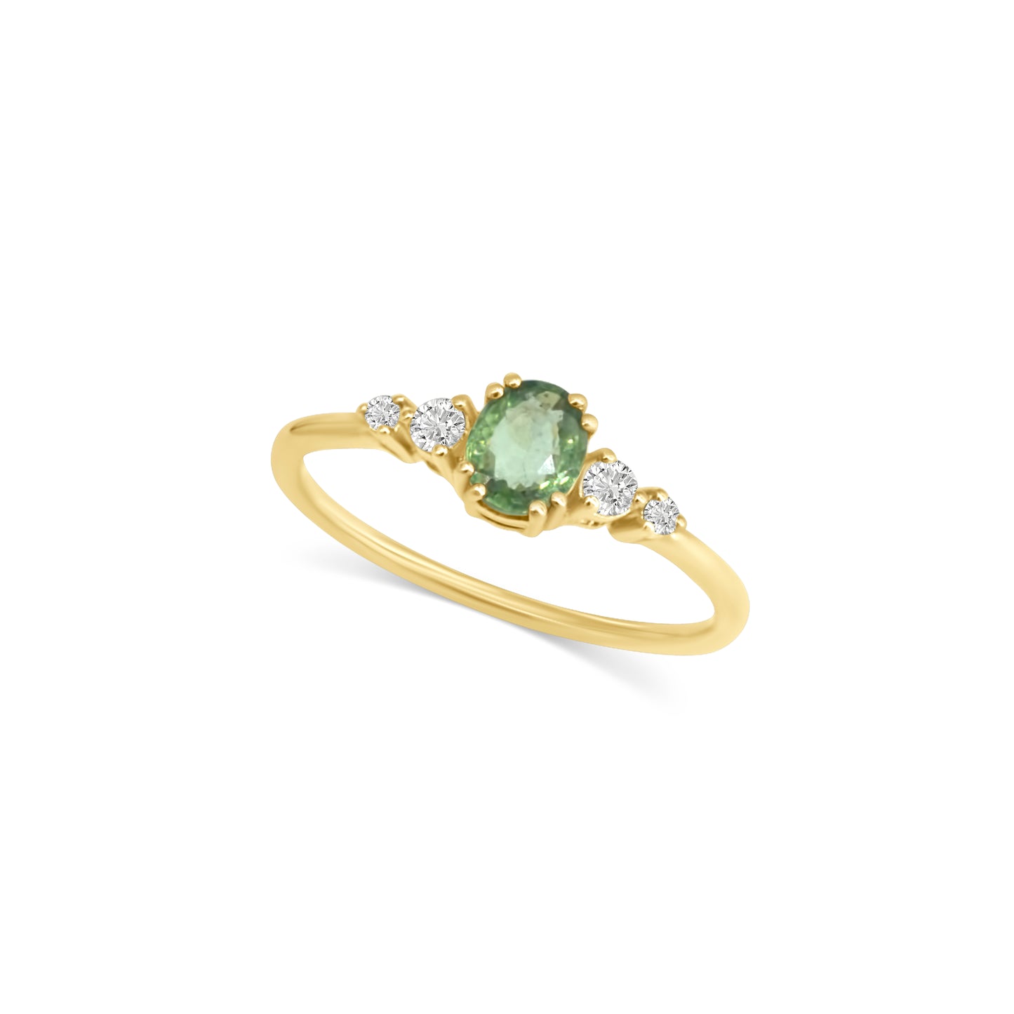 Green Sapphire Centerpiece Ring - R71