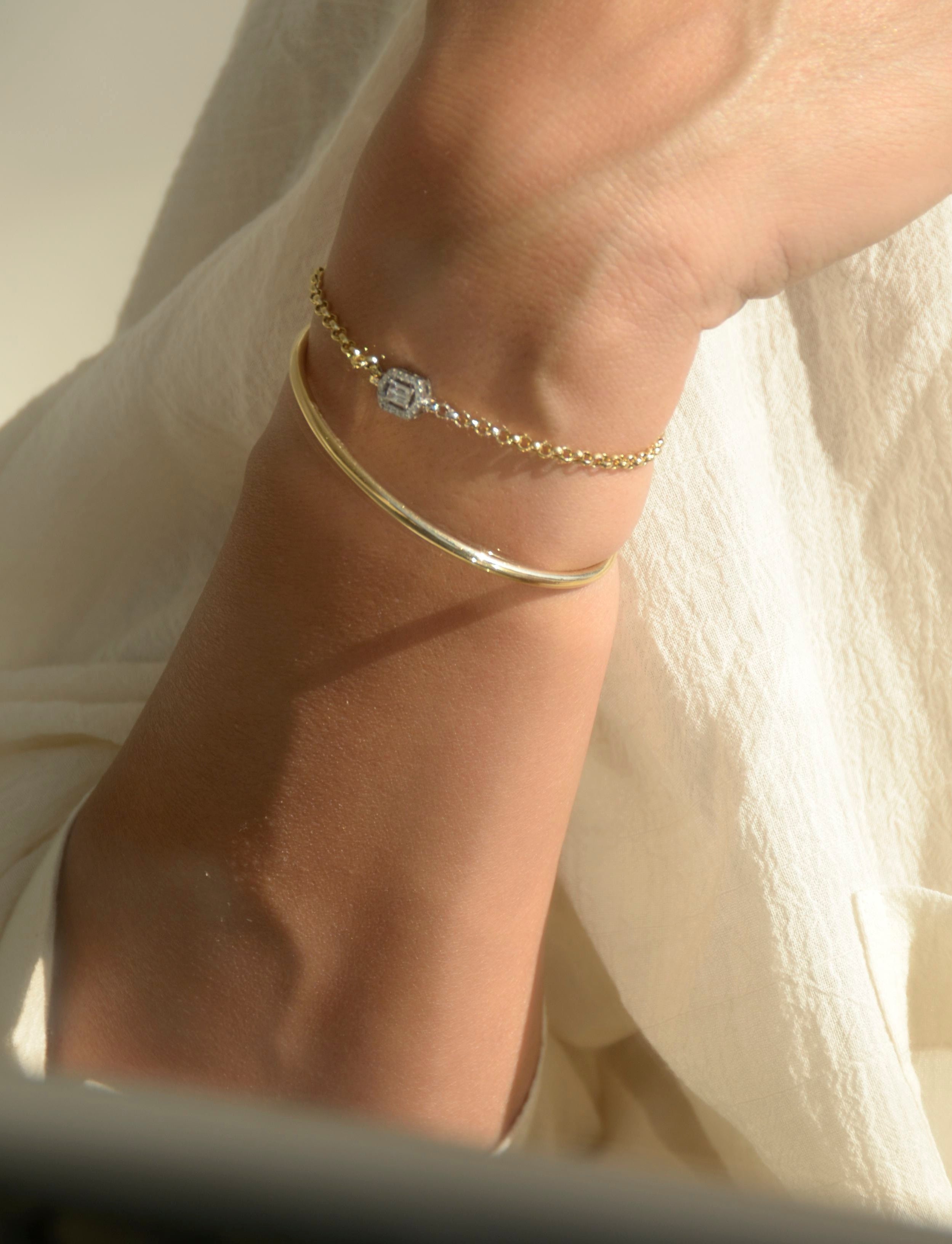 Emerald Shape Bracelet - B1