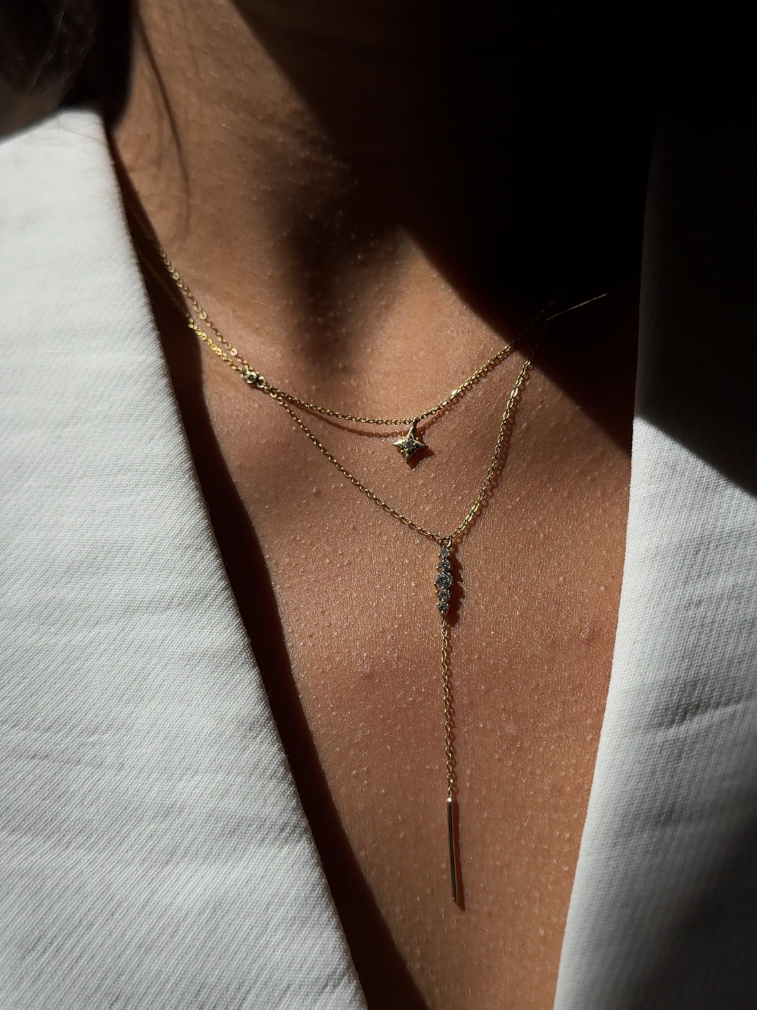 Single Diamond Star Necklace - NP11