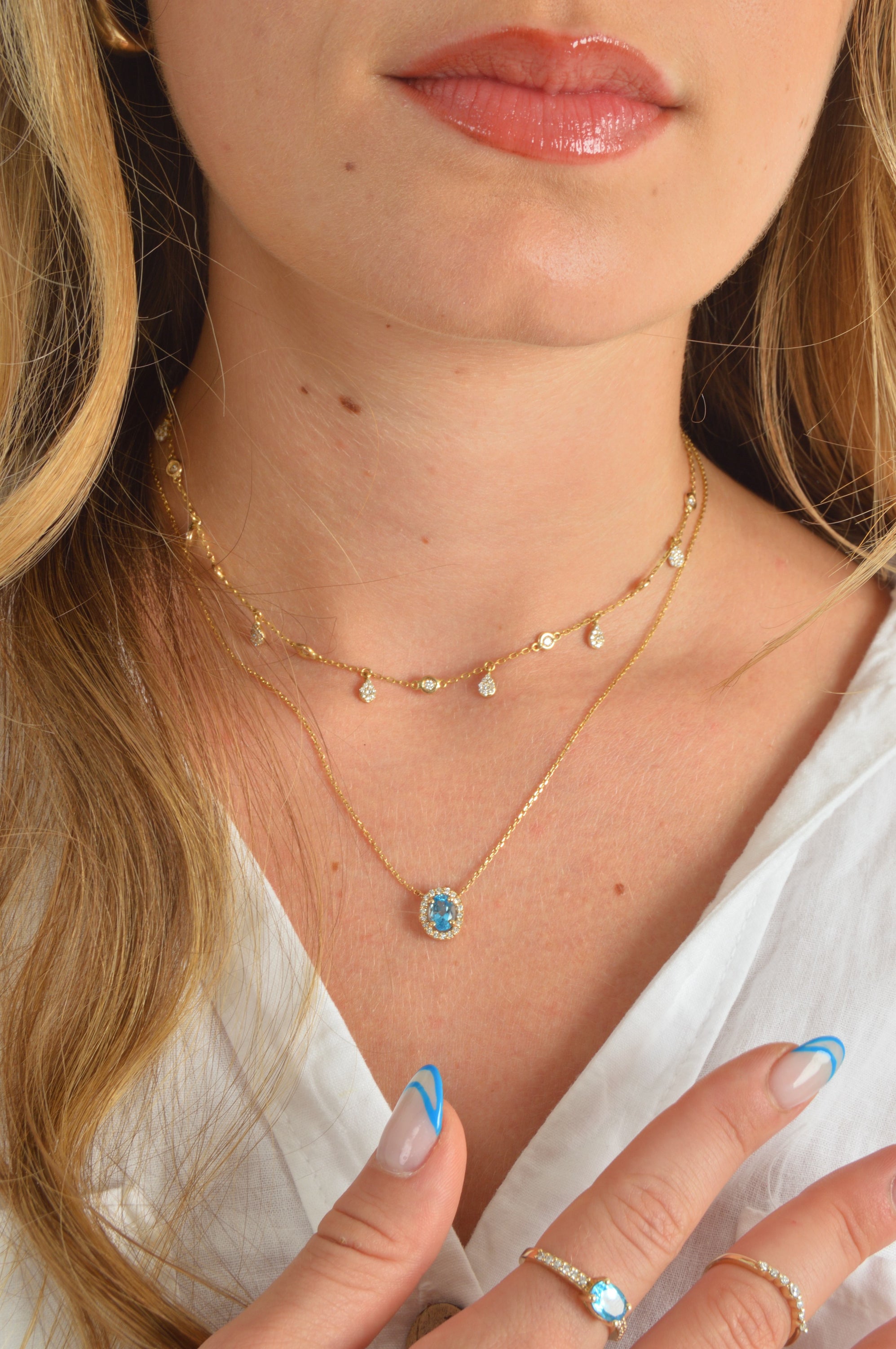 Diamond Droplet Necklace - NP21