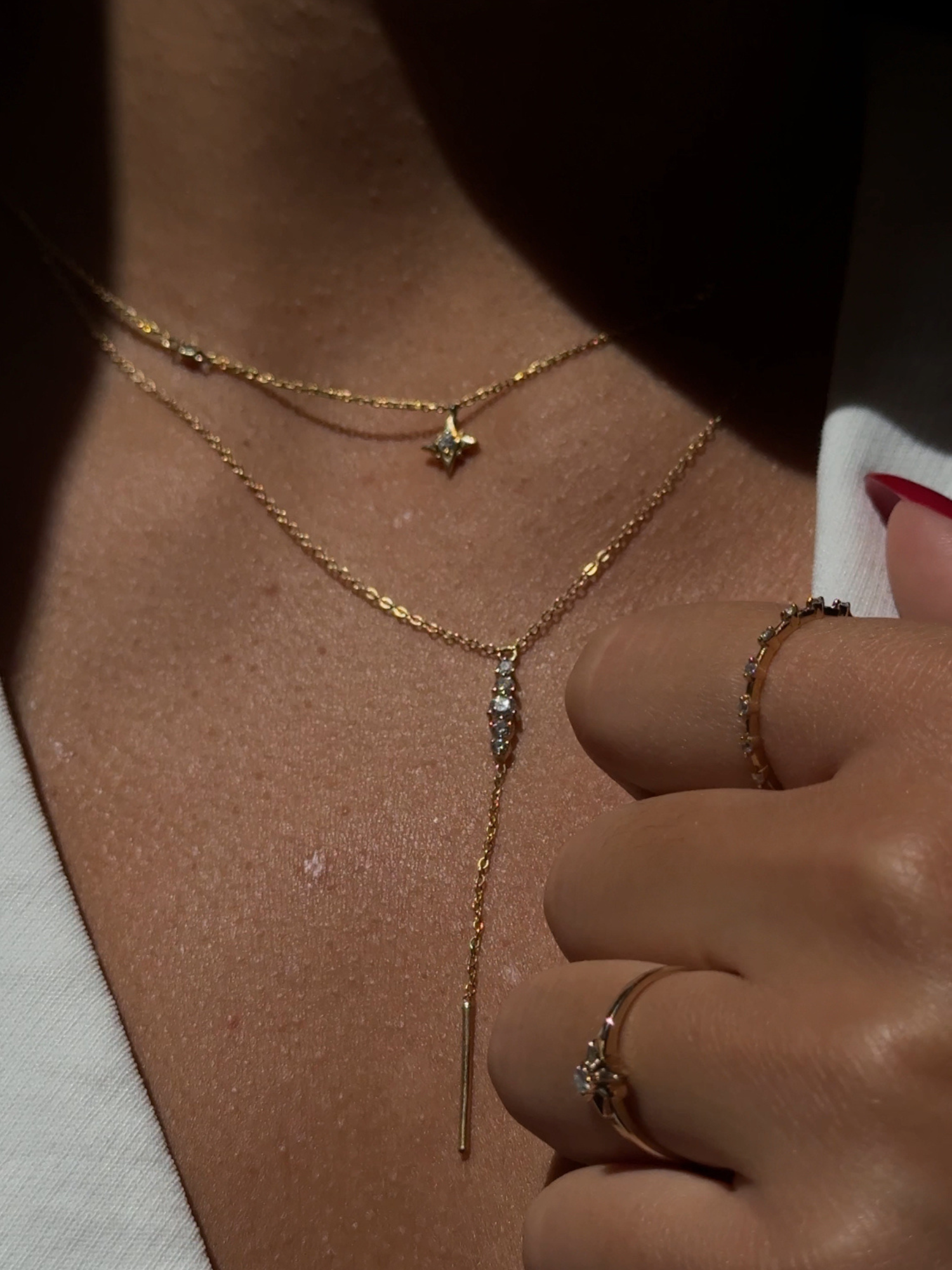 Single Diamond Star Necklace - NP11