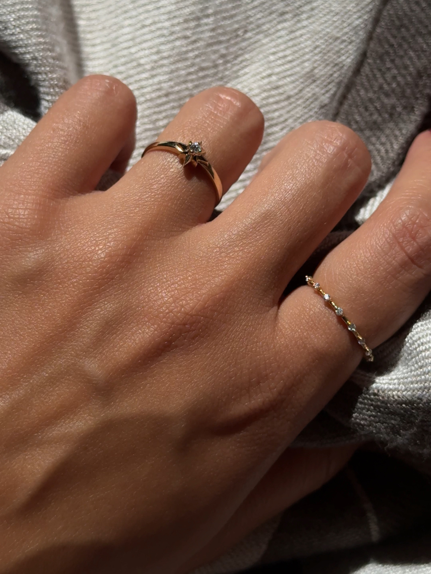 Spaced Half Band Ring - R10