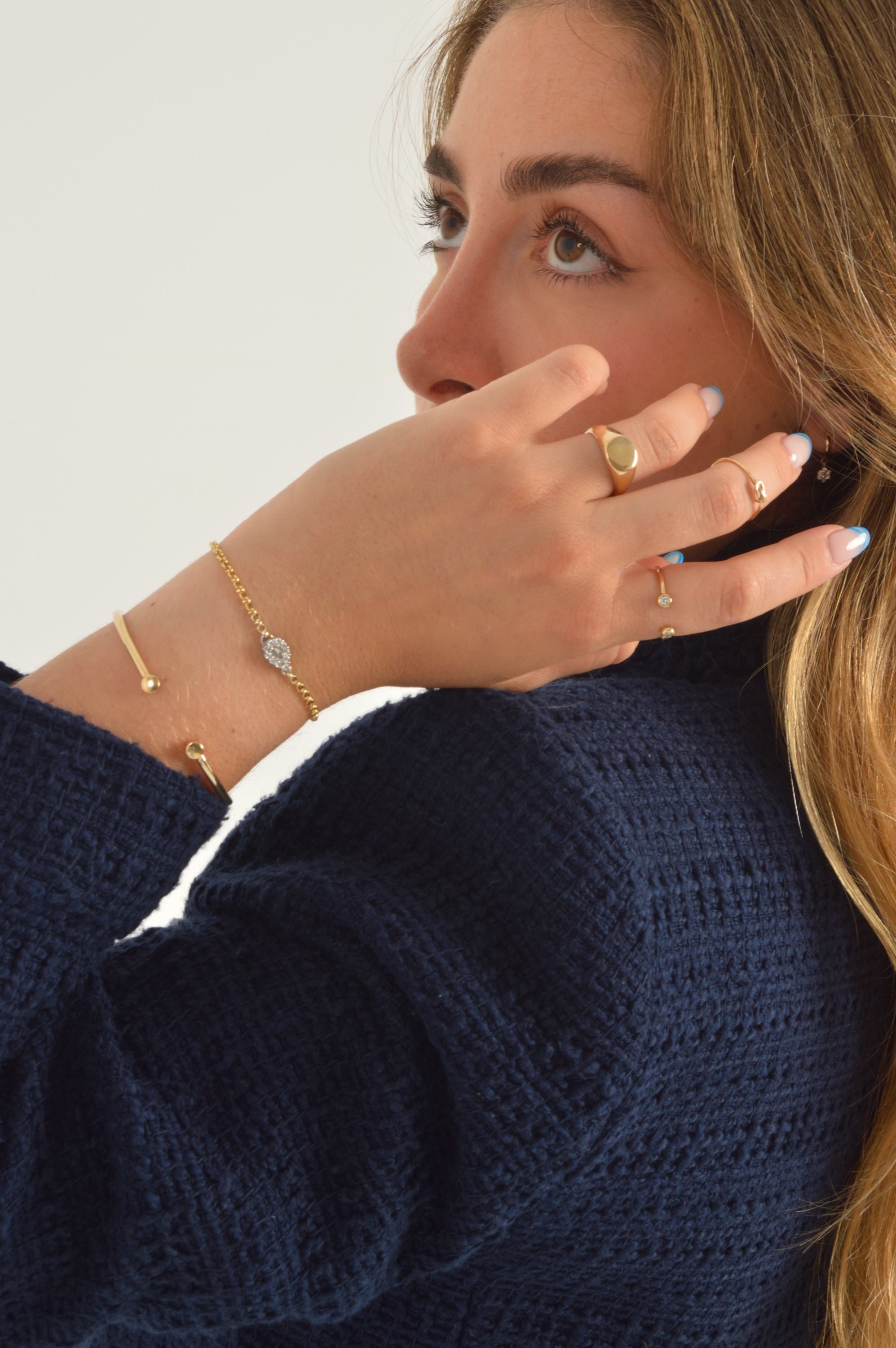 Solid Gold Bangle - B5