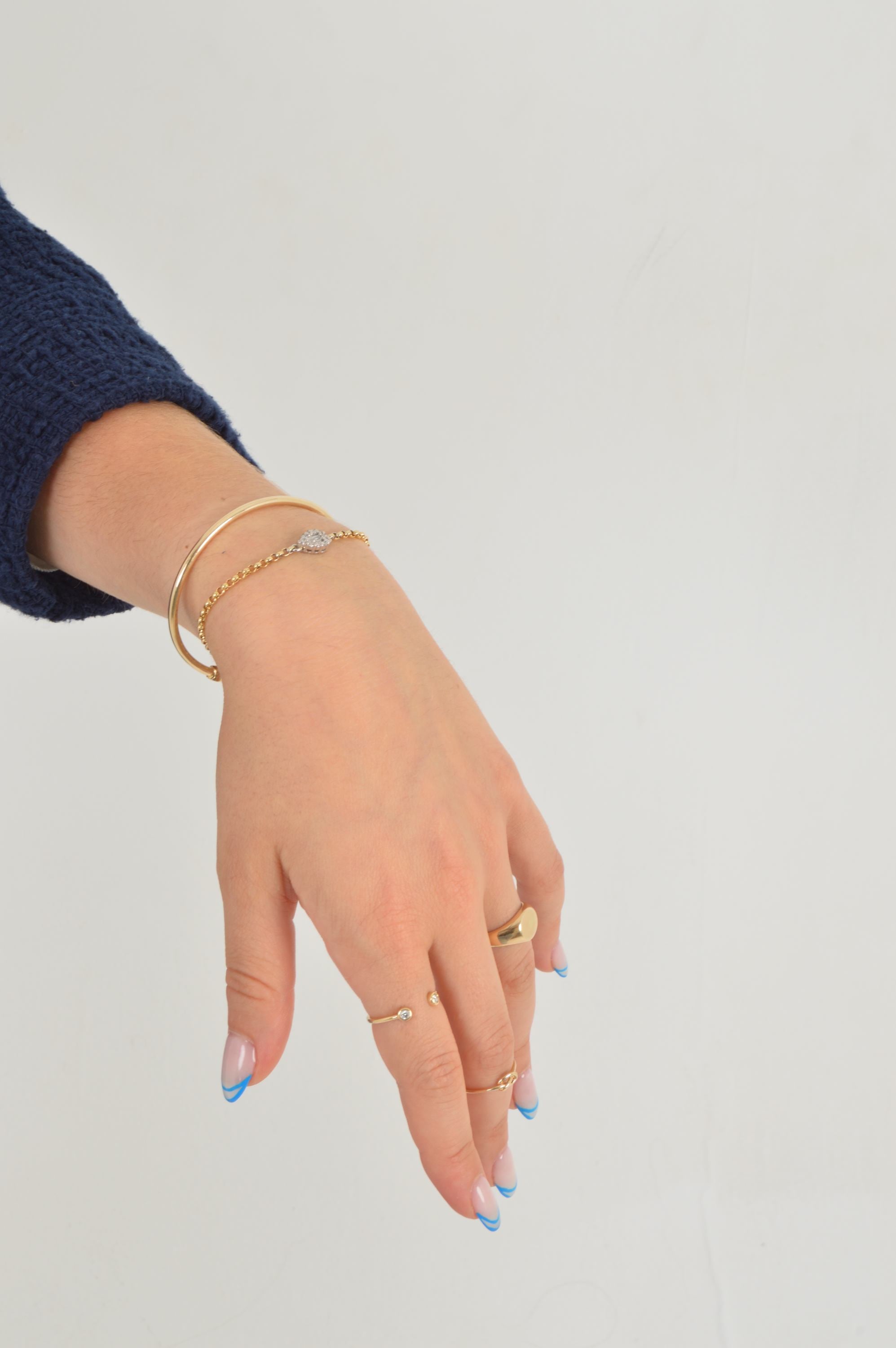 Two Stones Open Ring - R21