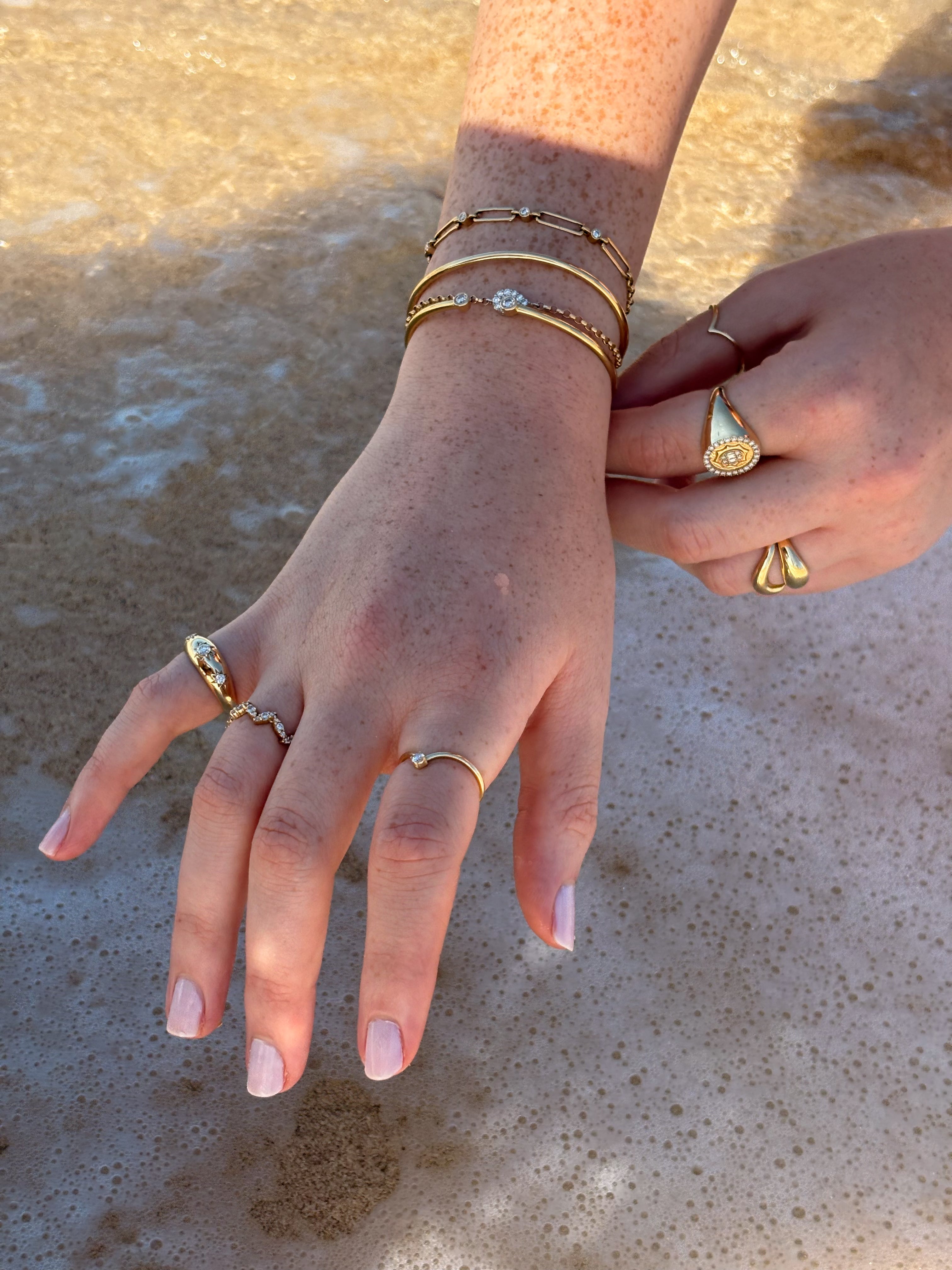 Solid Gold Bangle - B5