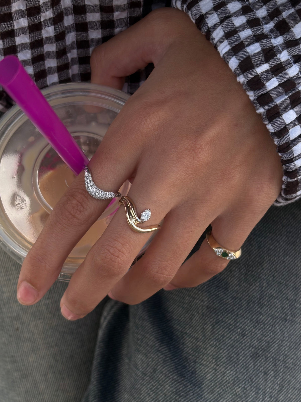 Double Curved Oval Ring - R82