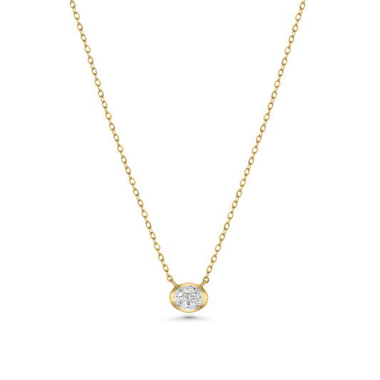 Oval Bezel Necklace - NP34