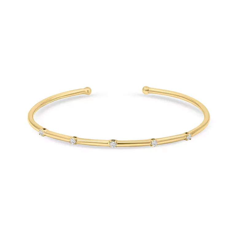 Diamond Dotted Bangle - B12