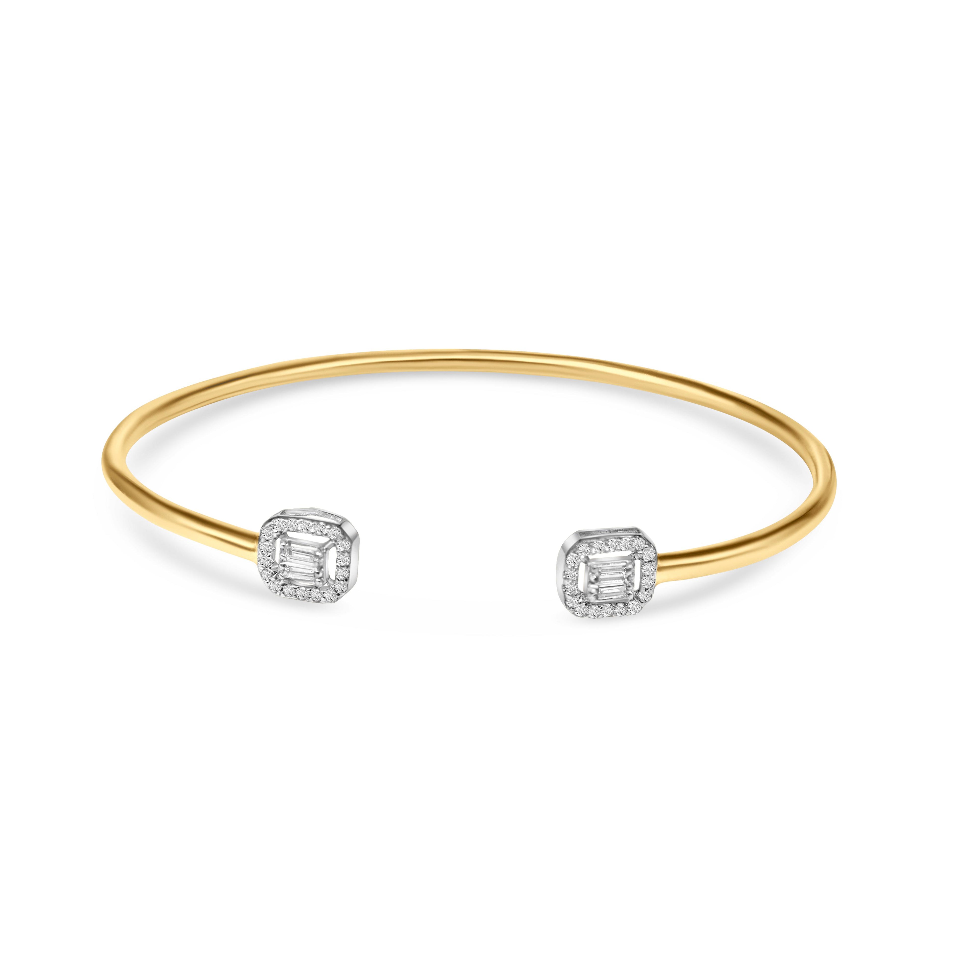 Emerald Open Bangle - b15