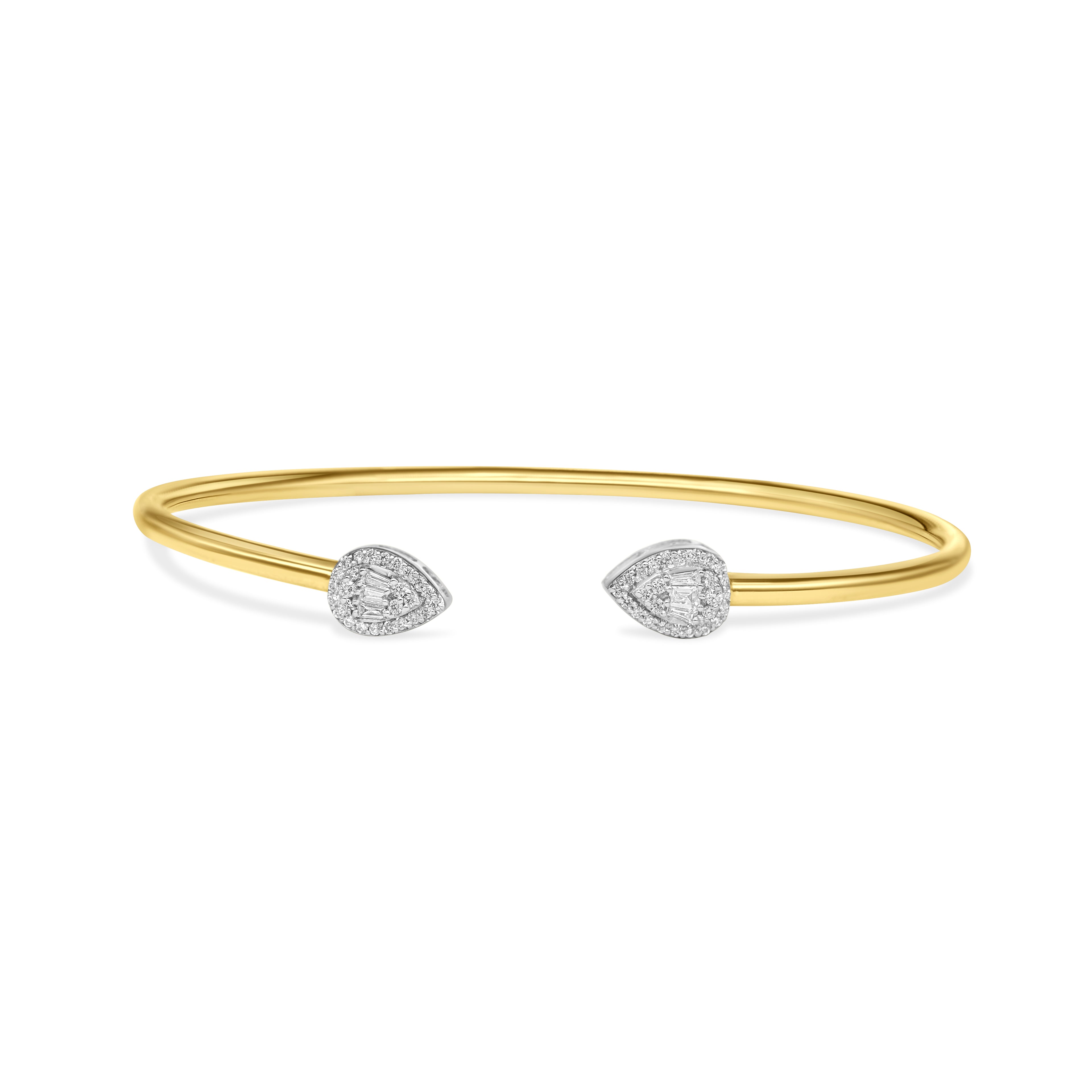 Pear Open Bangle - b16