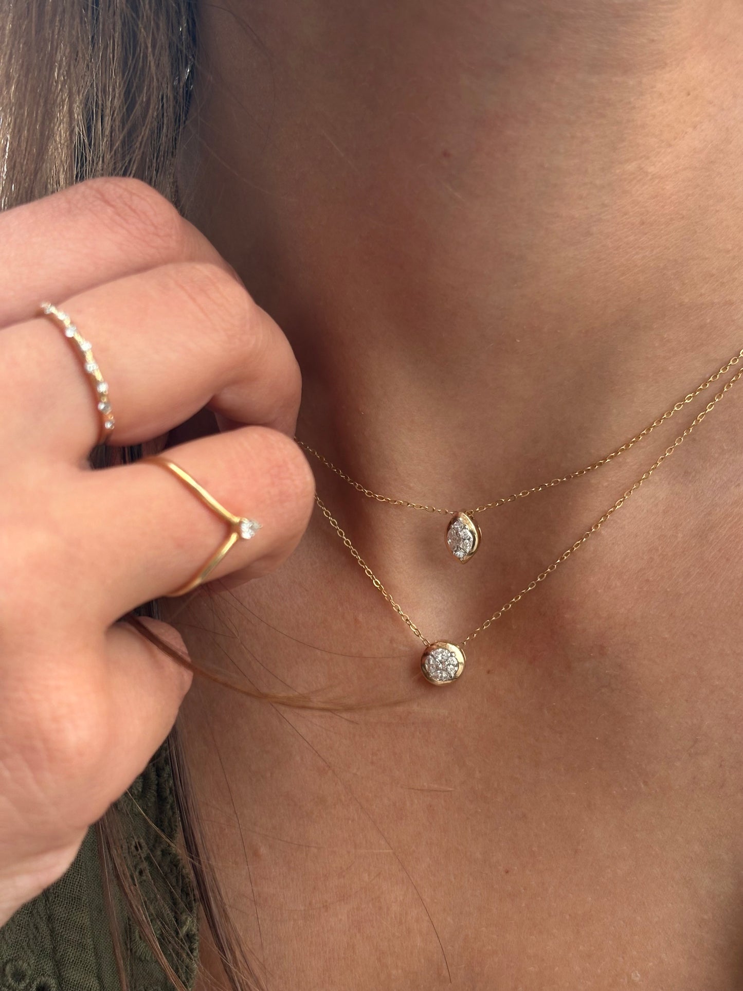 Round Bezel Necklace - NP33