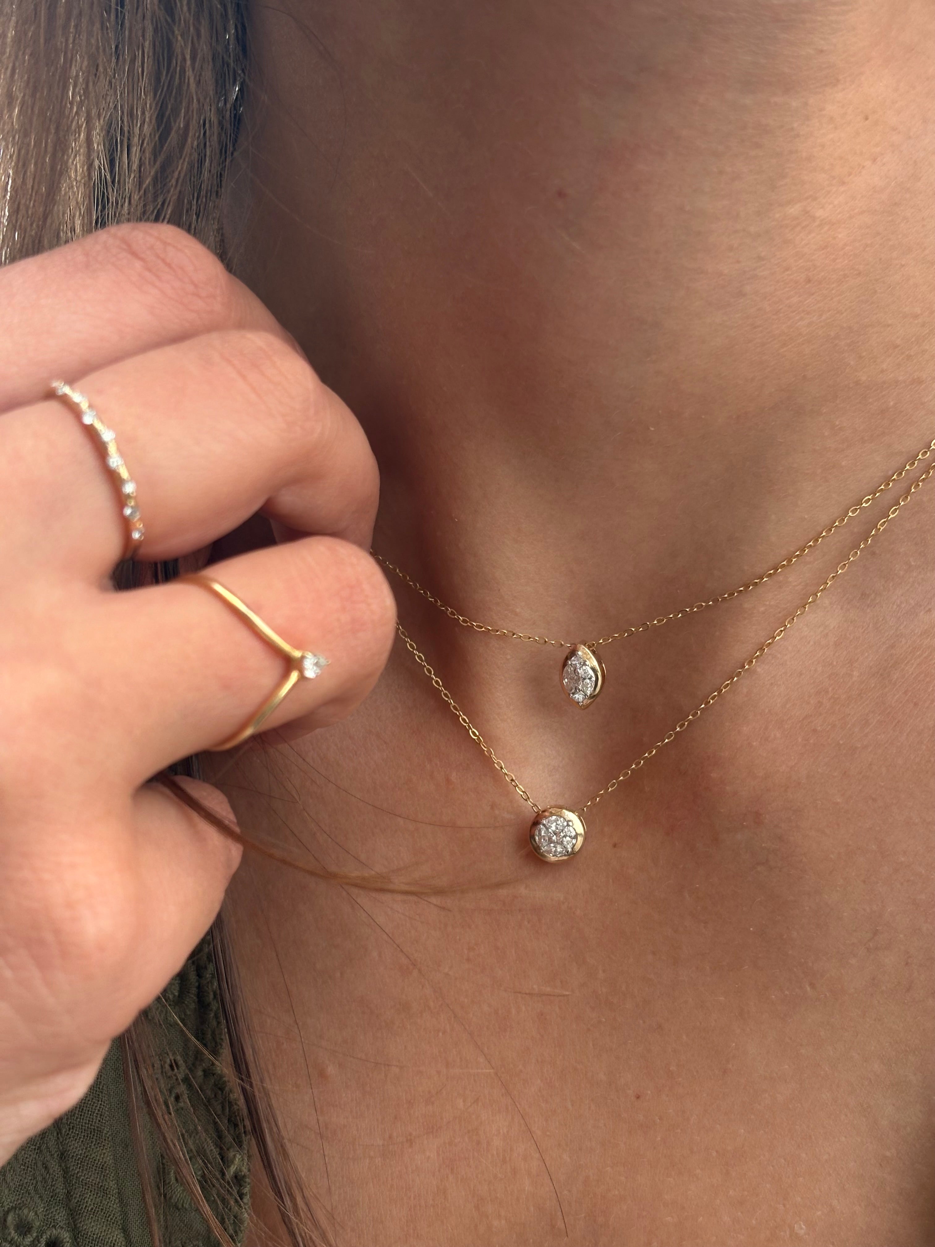 Round Bezel Necklace - NP33