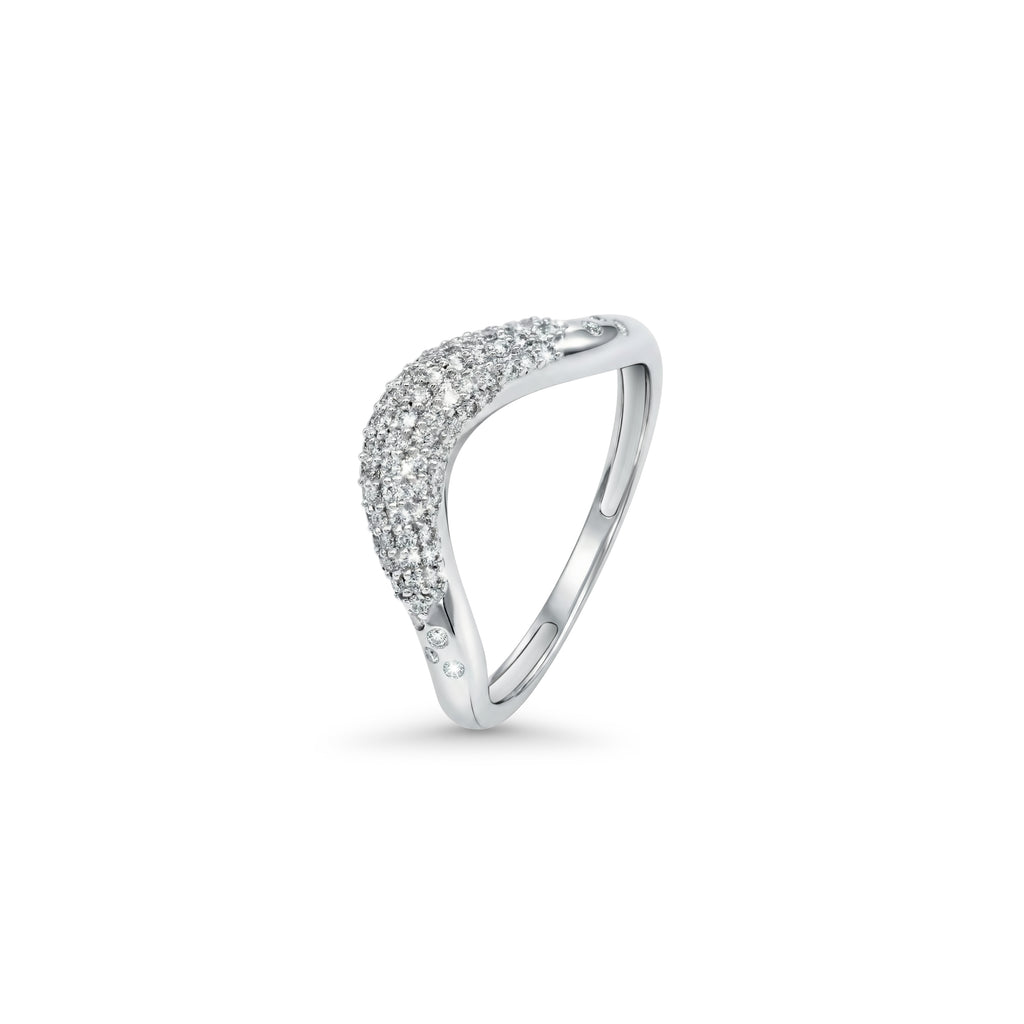 Pavé Curved Dome Ring