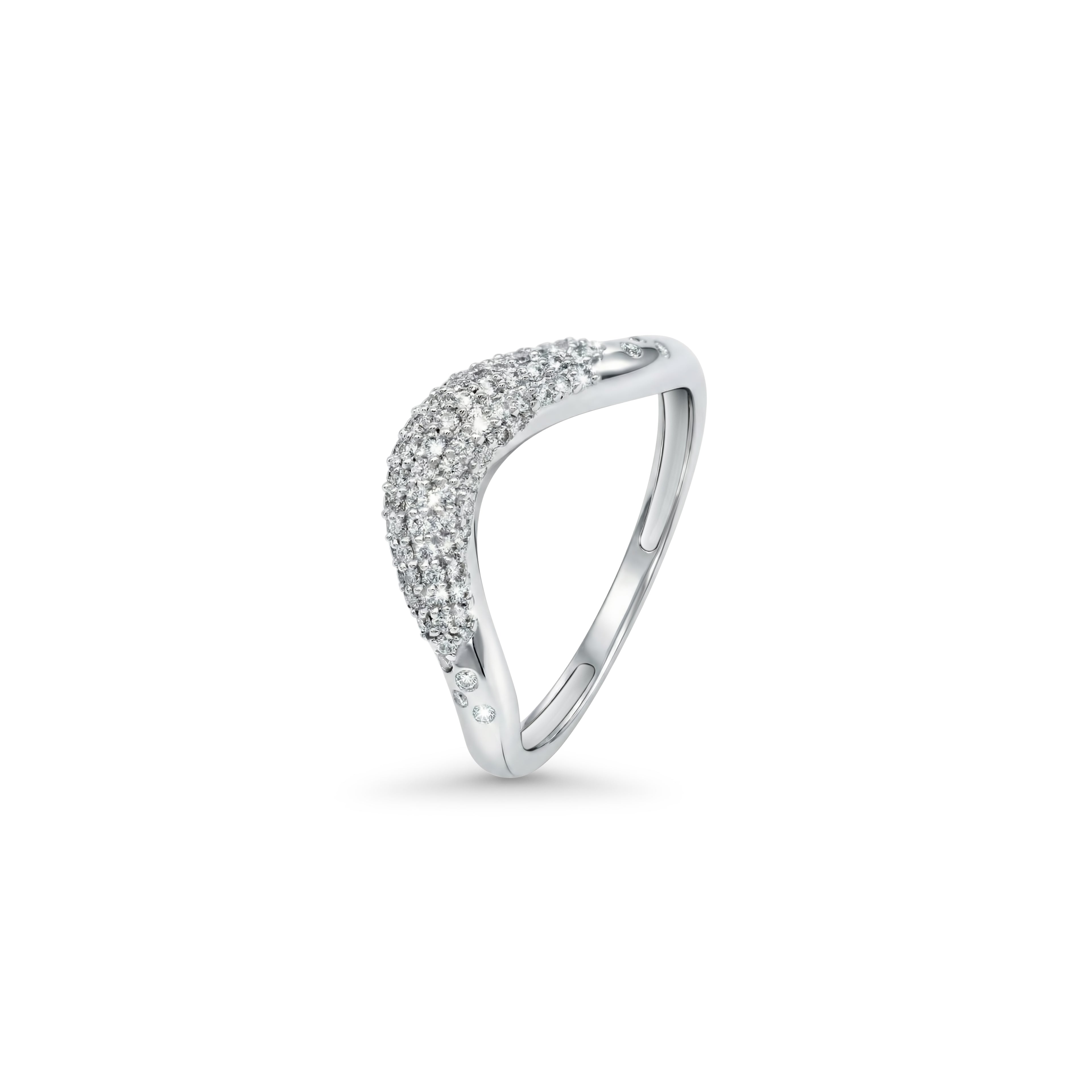 Pavé Curved Dome Ring