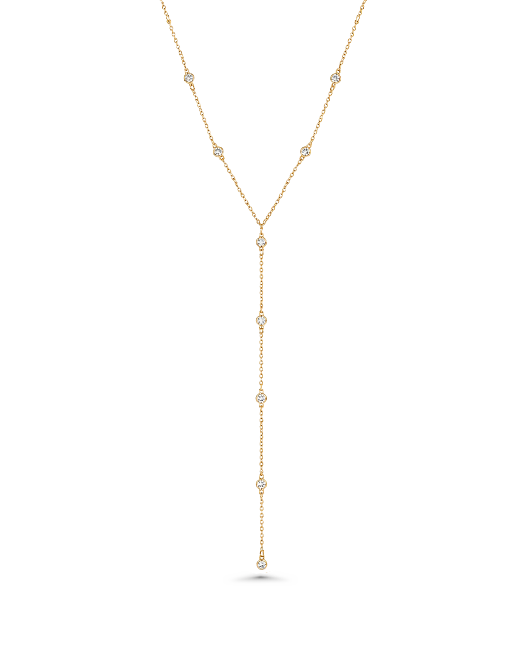 Diamond Line Drop Necklace