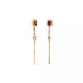 Ruby Royale Dangling Earrings (Sold as Singles) - E24