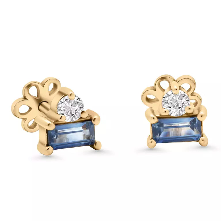 Blue Sapphire Stud (Sold as Singles) - E3