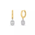 Emerald Dangling Thick Hoops (SOLD AS SINGLES) - E70