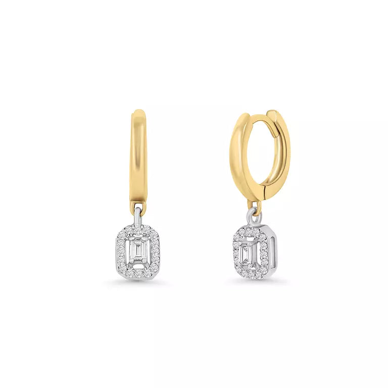 Emerald Dangling Thick Hoops (SOLD AS SINGLES) - E70
