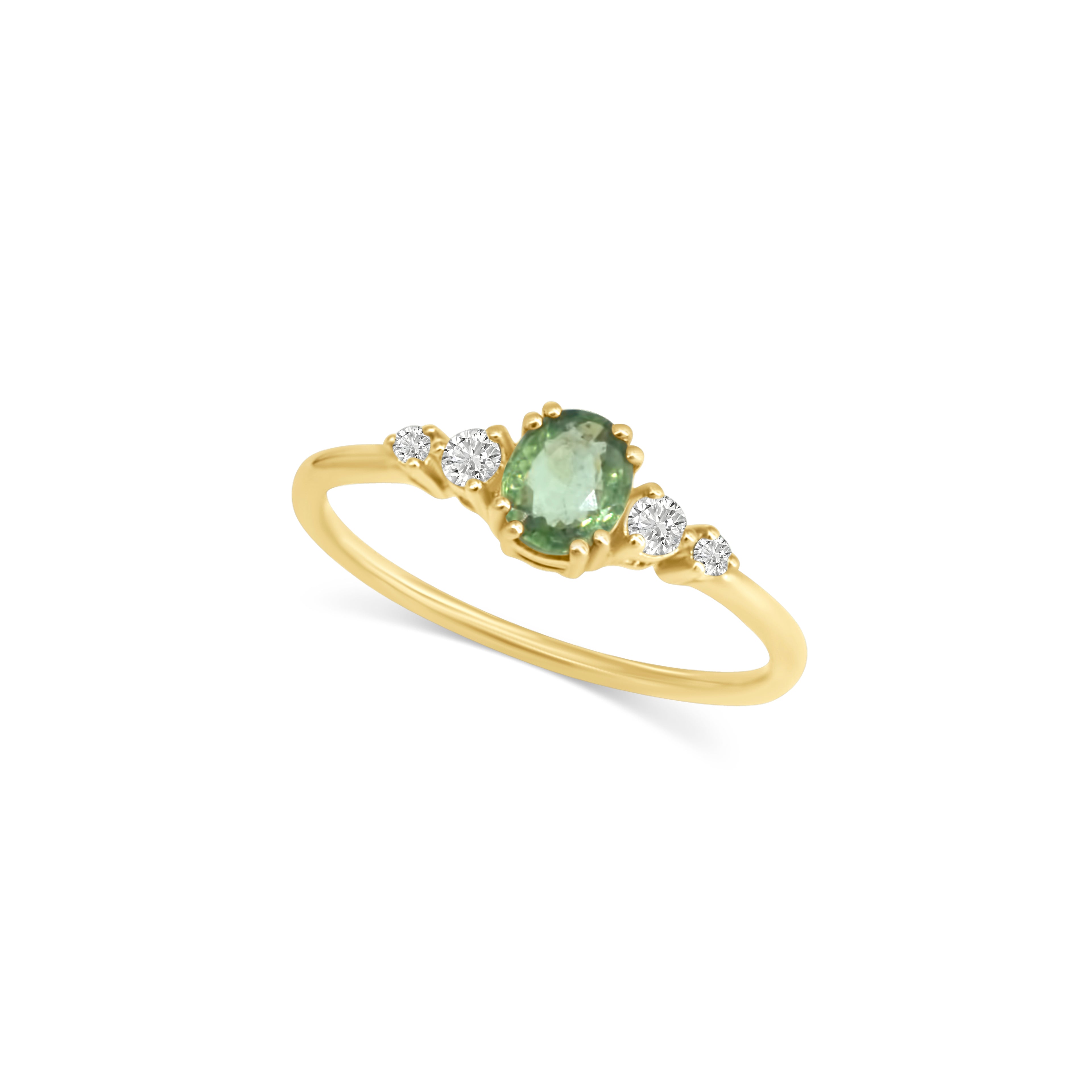 Green Sapphire Centerpiece Ring - R71