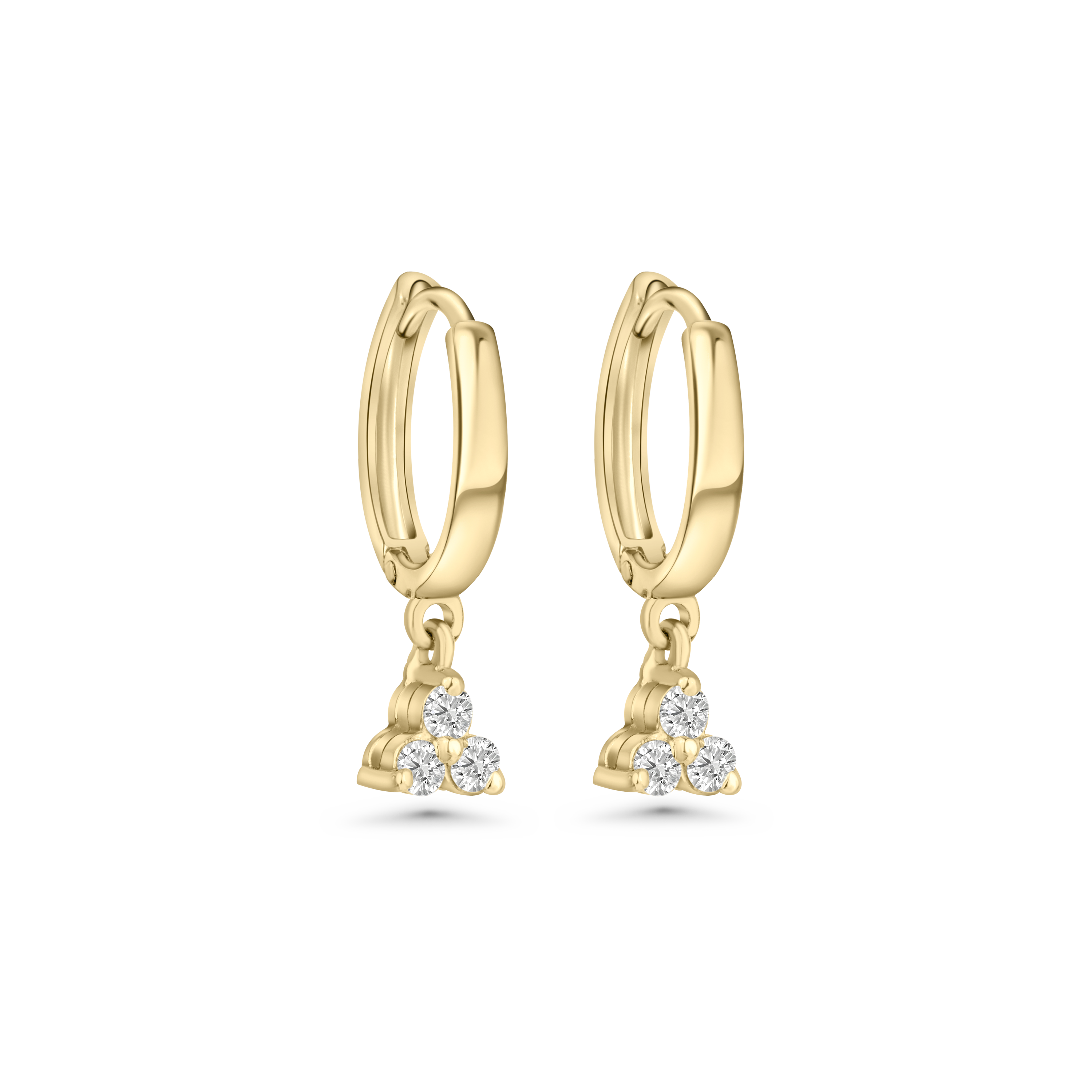 Triplets Dangling Hoops (Sold as Singles) - E29