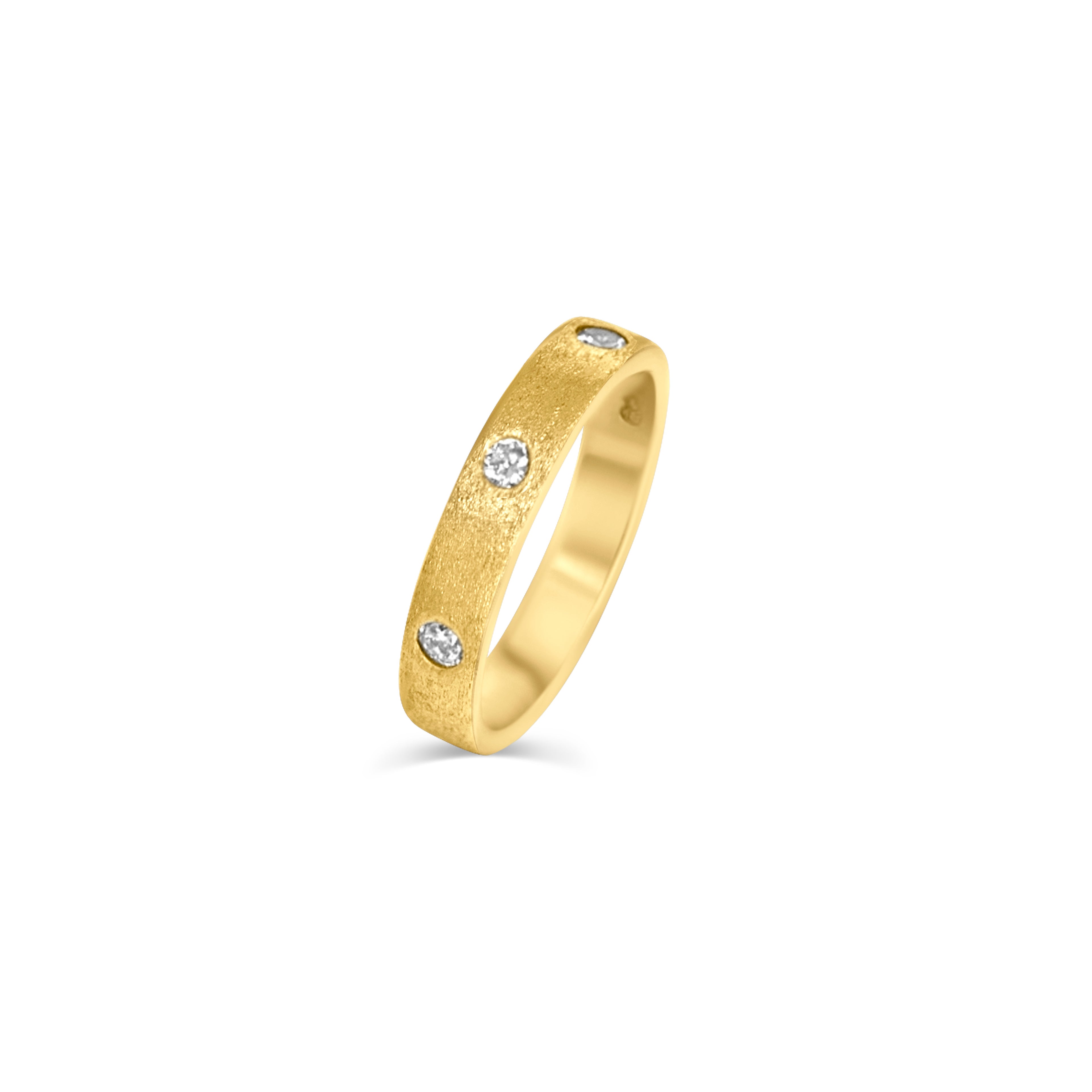Textured Seperated Diamond Band - R74