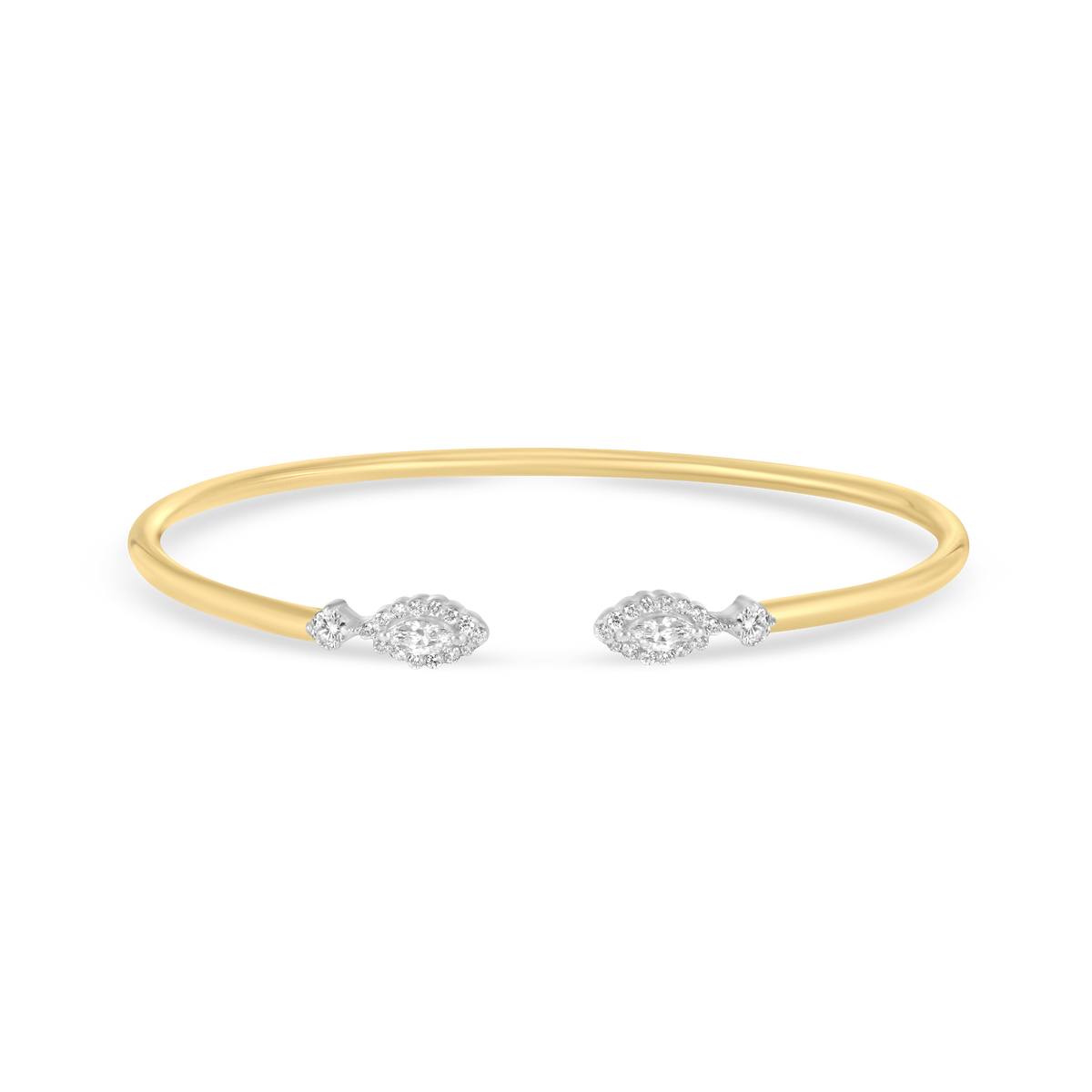 Marquise Diamond Open Bangle - B22