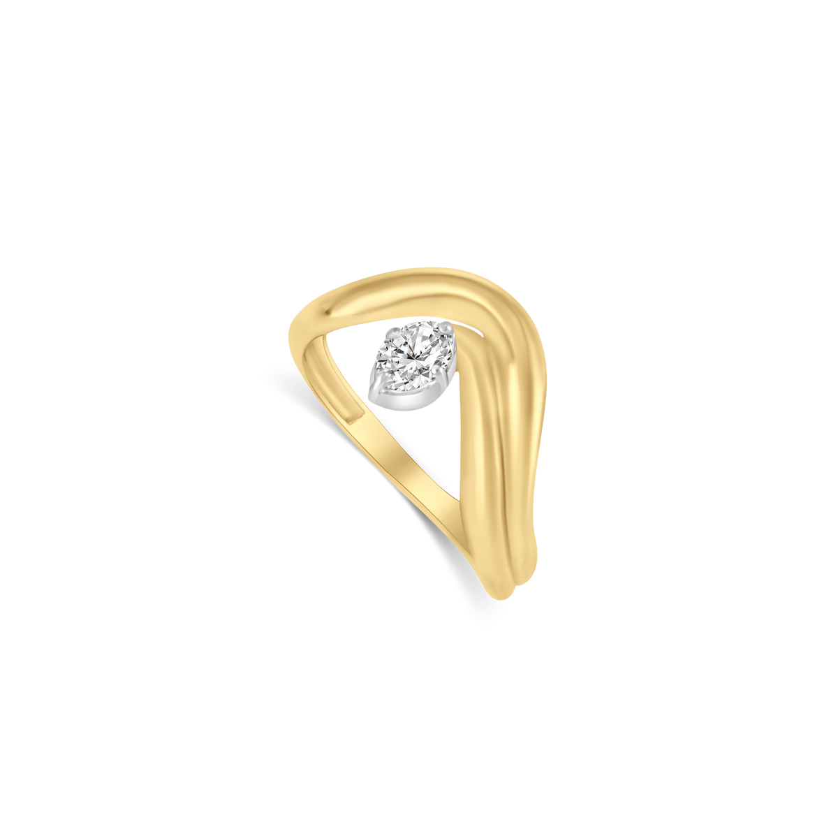 Double Curved Oval Ring - R82