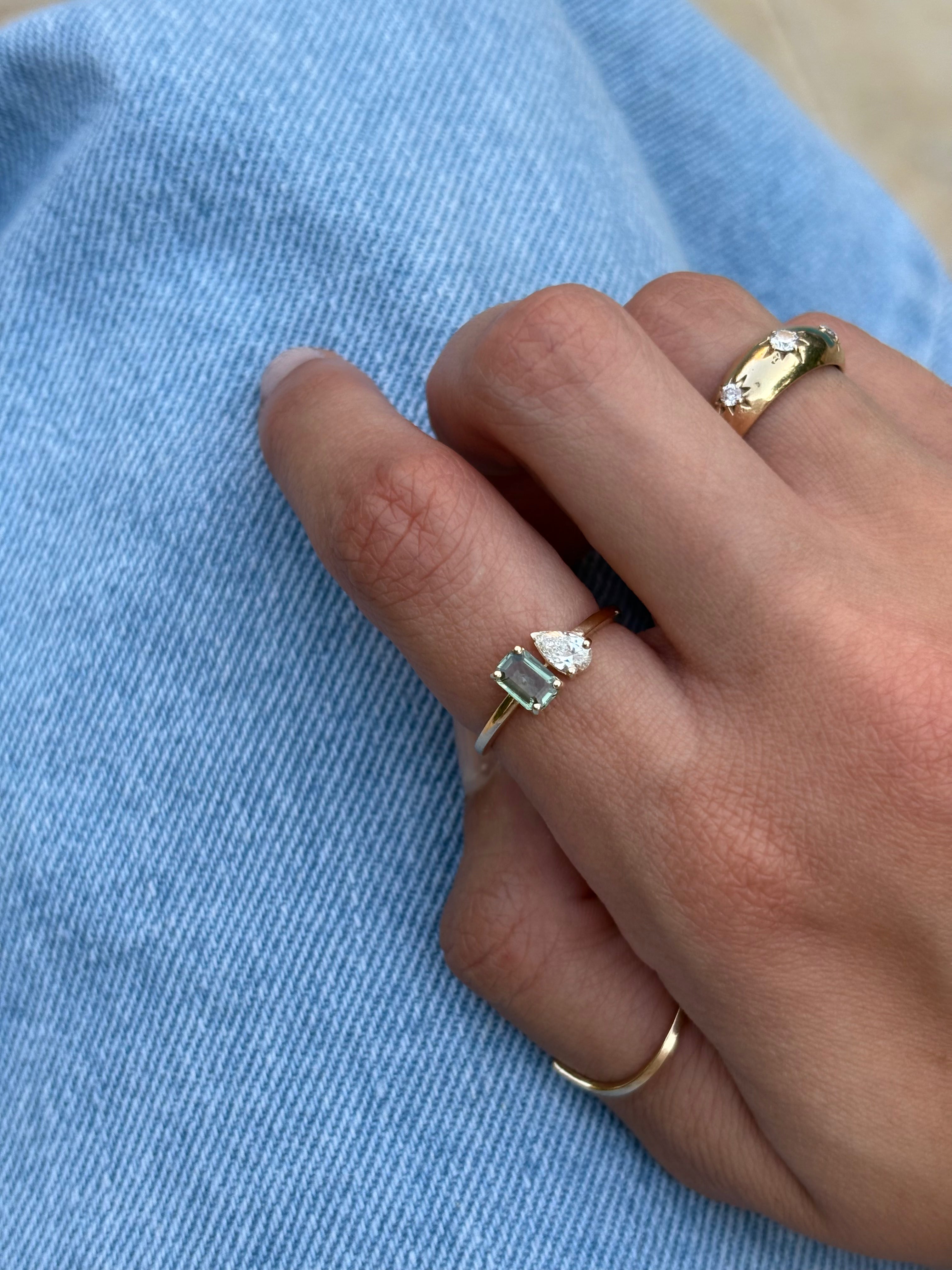 Toi et Moi Sapphire & Diamond Ring