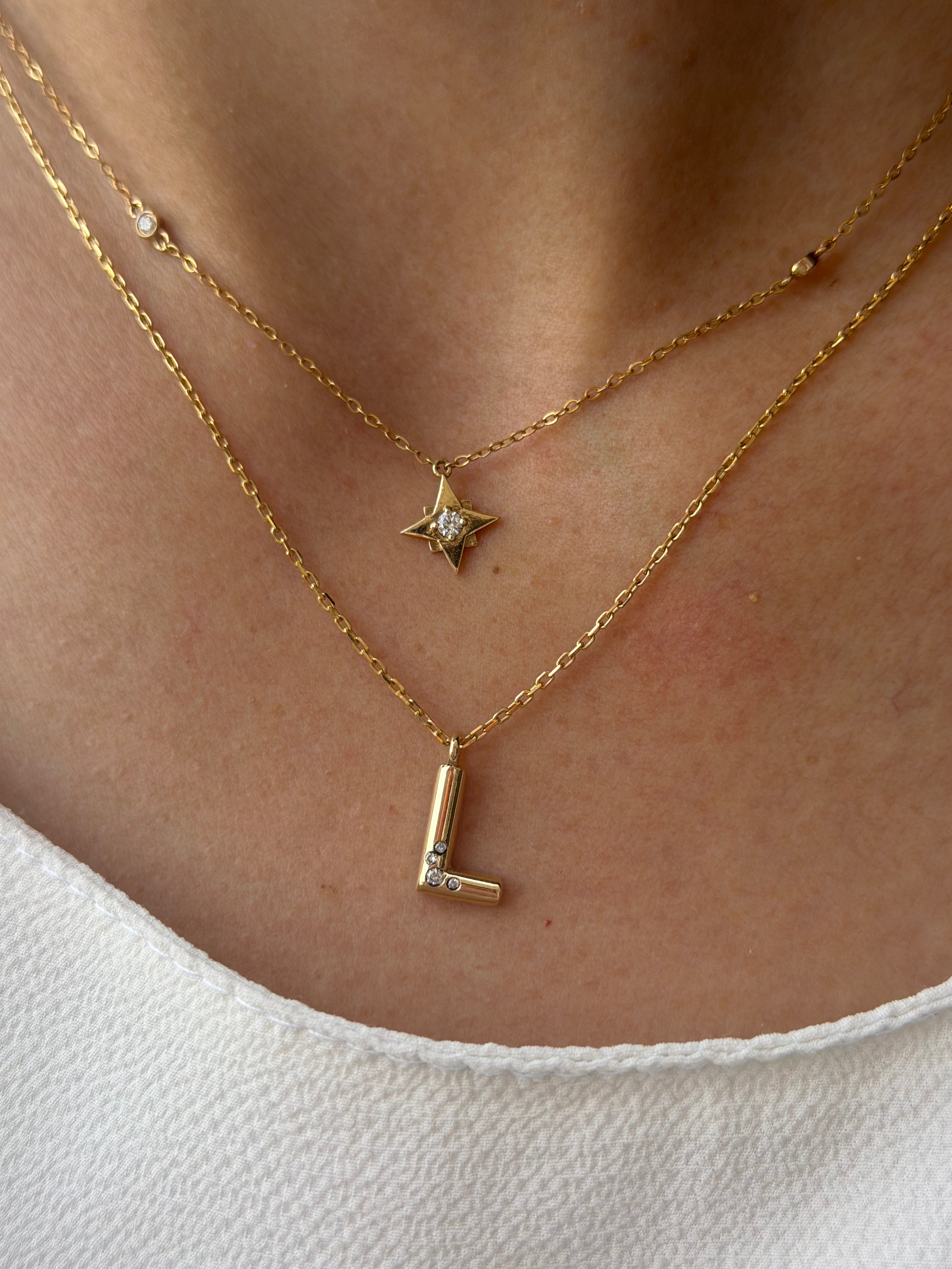 Golden Diamond Initials