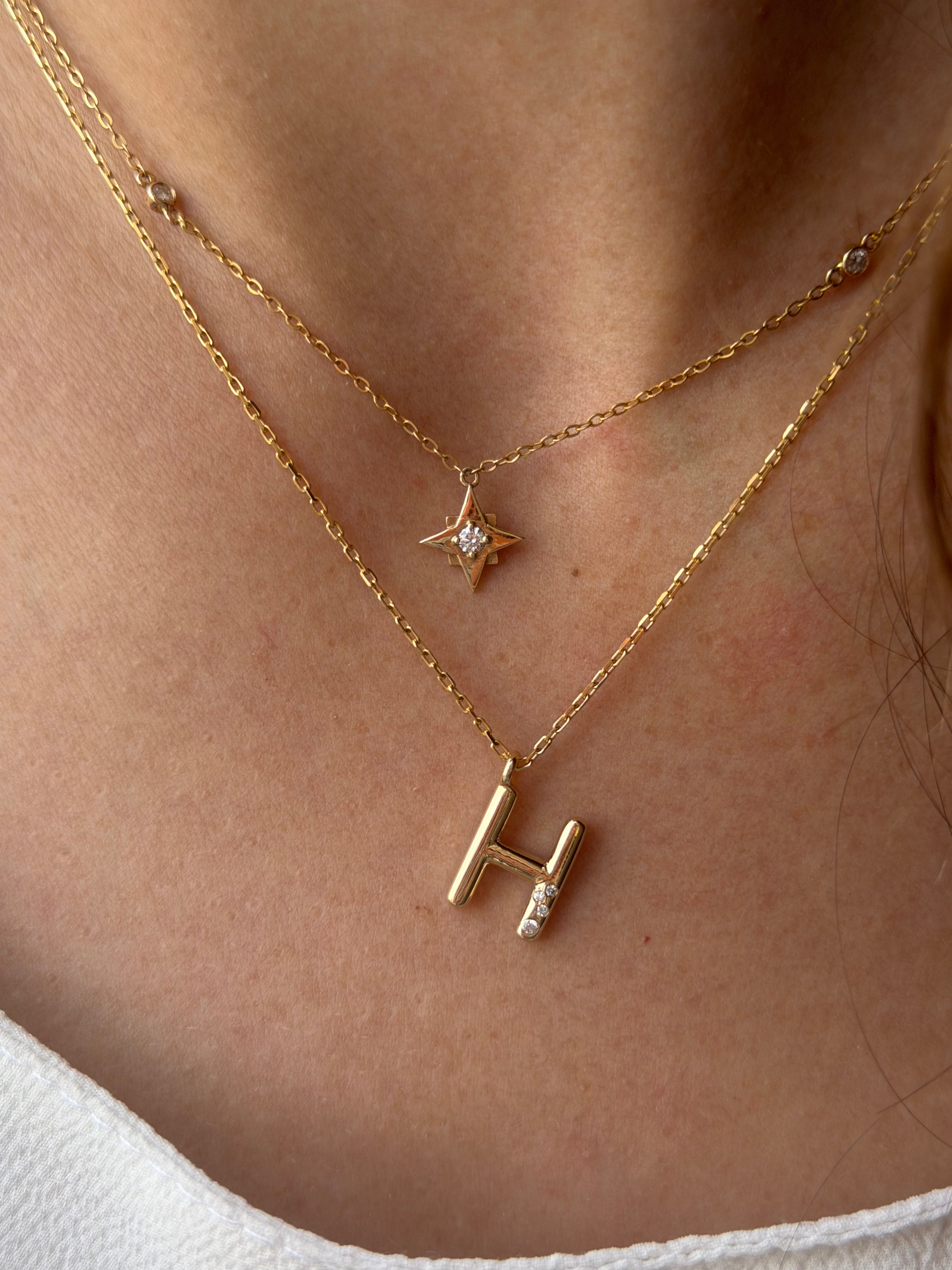 Golden Diamond Initials