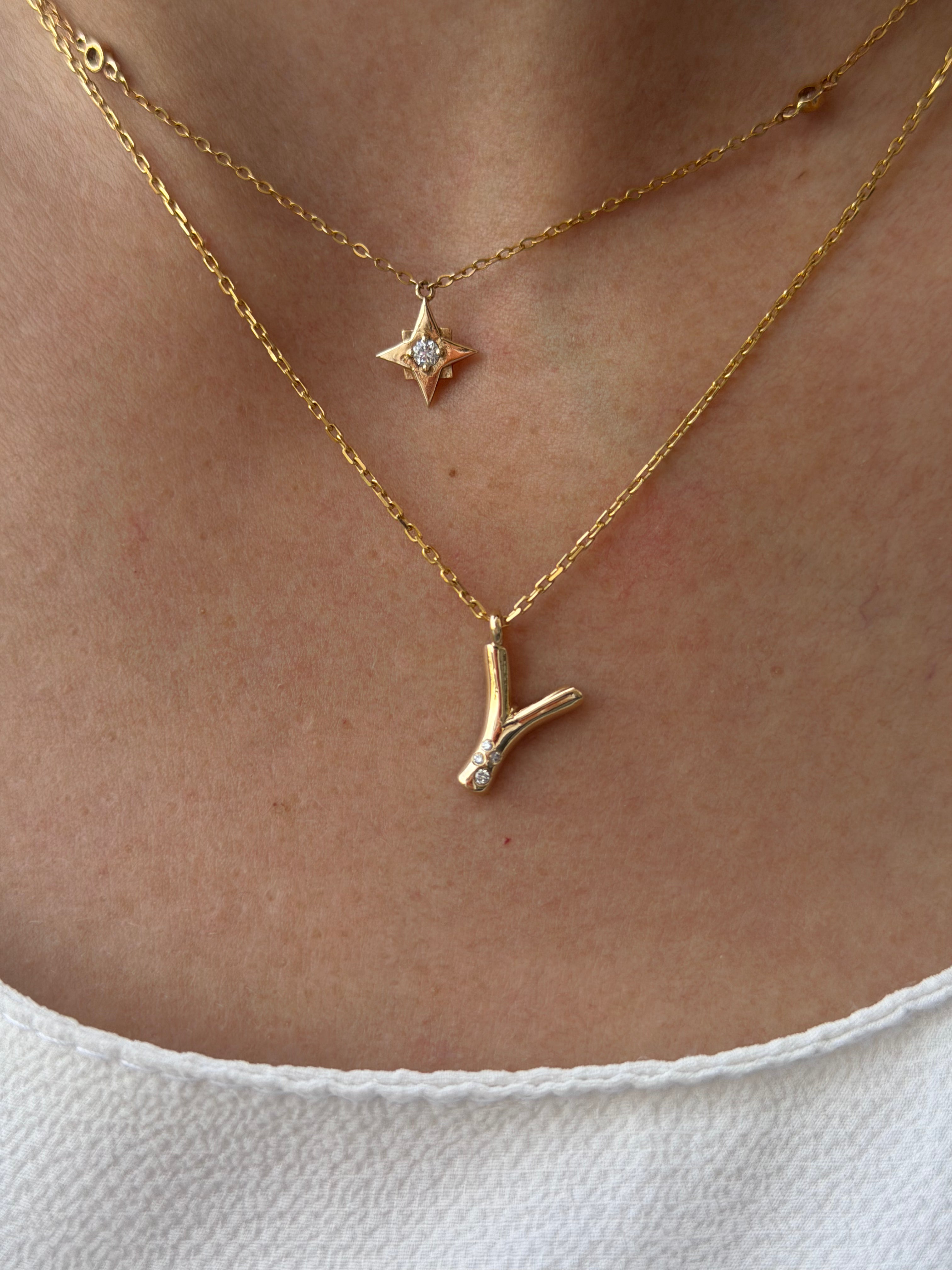 Golden Diamond Initials