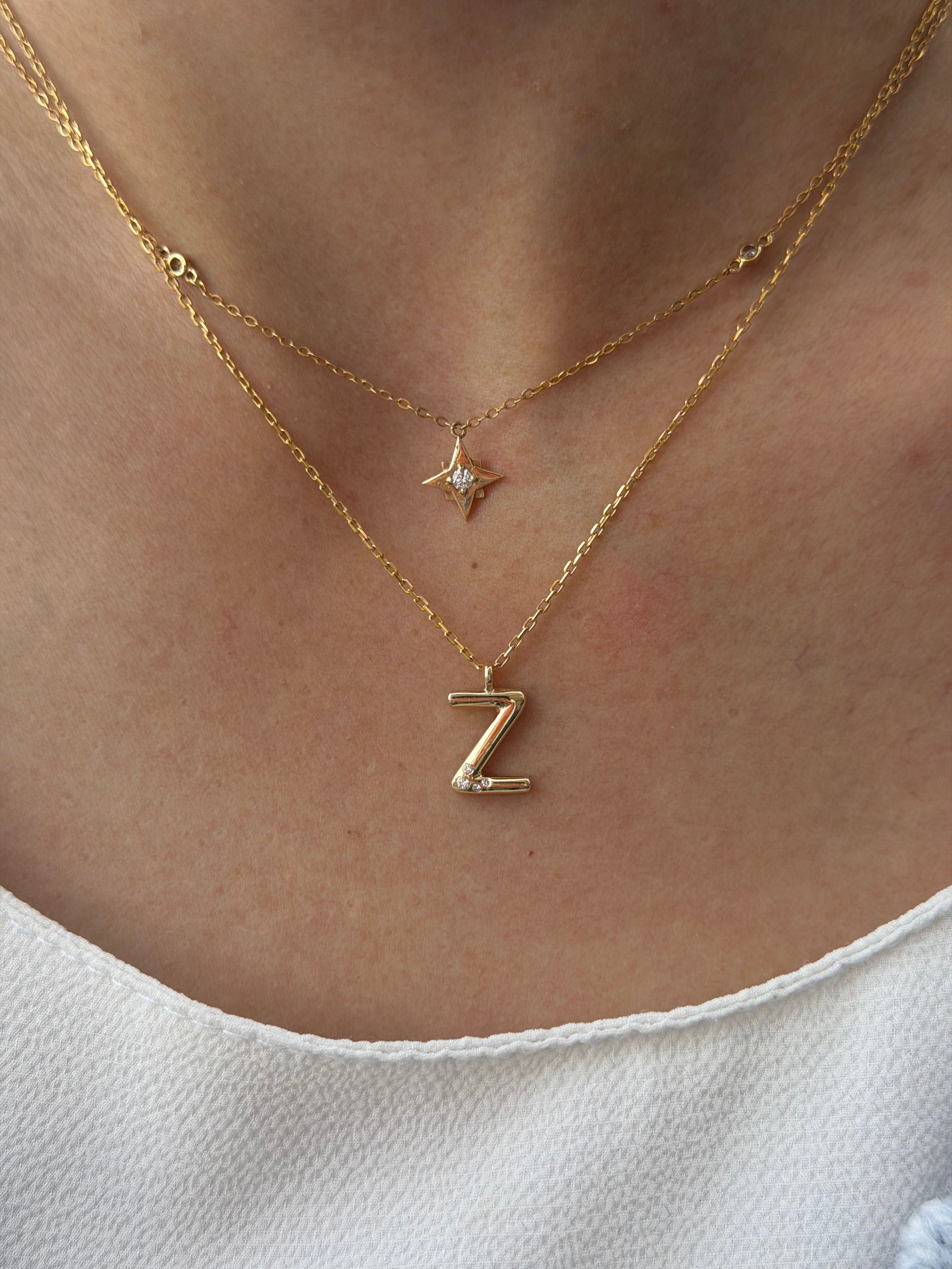 Golden Diamond Initials