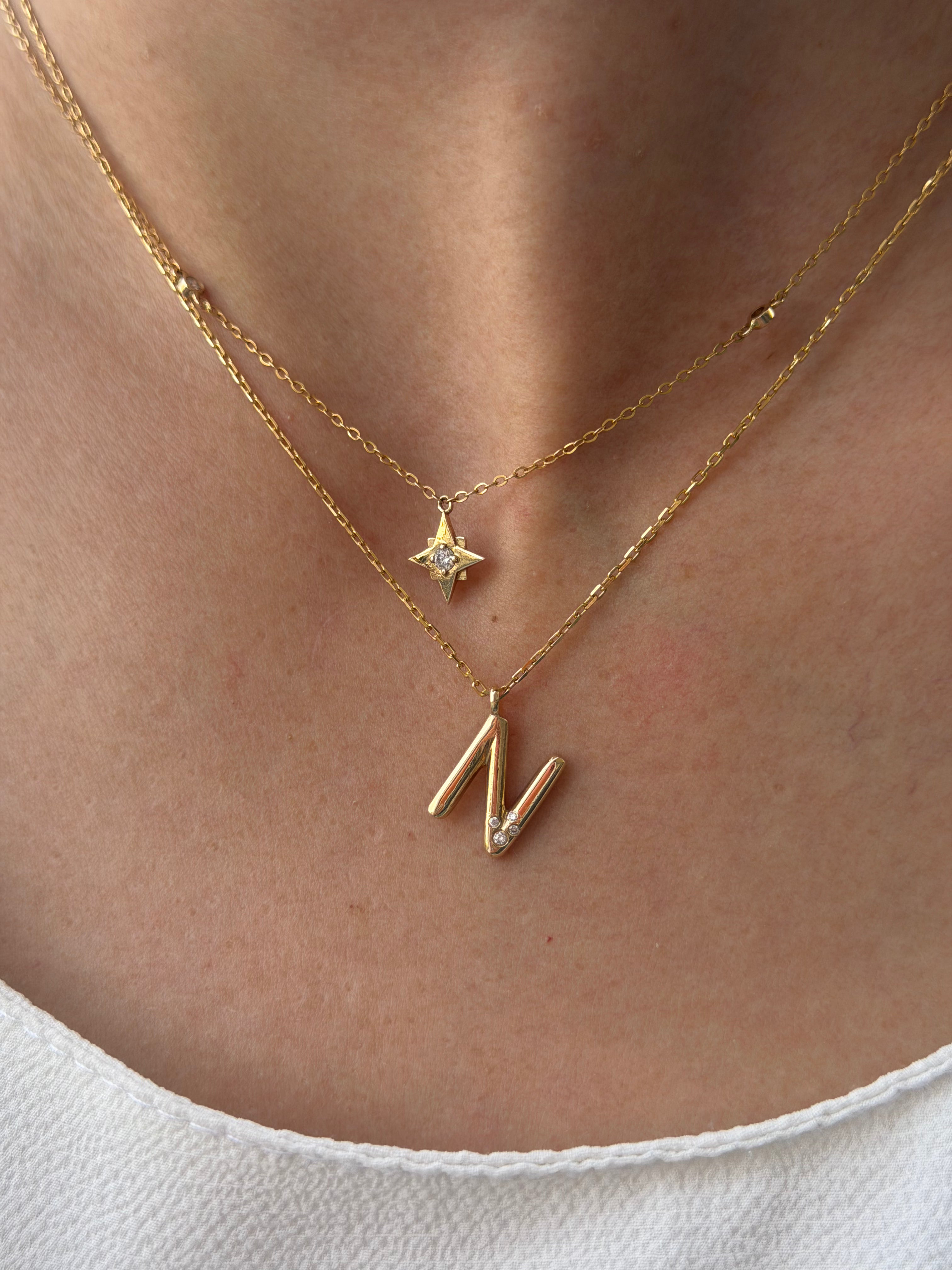 Golden Diamond Initials