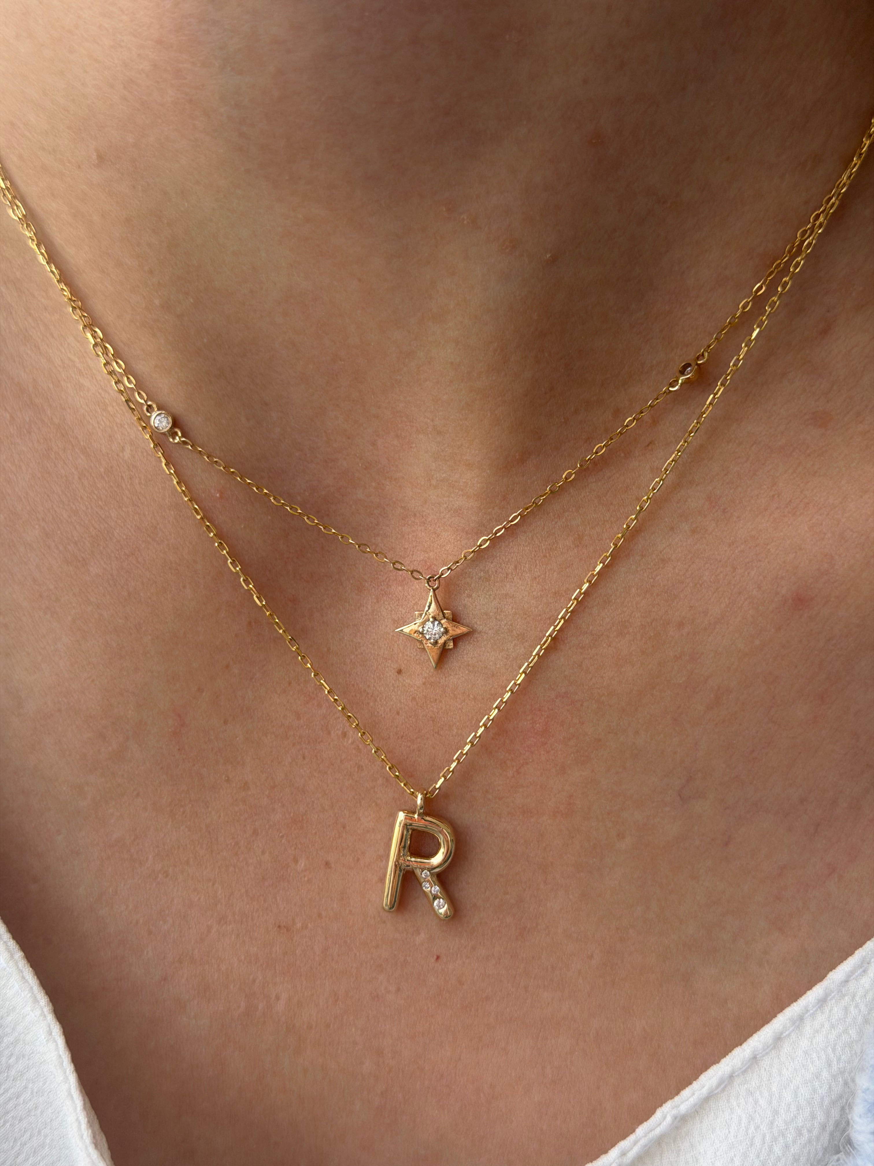 Golden Diamond Initials