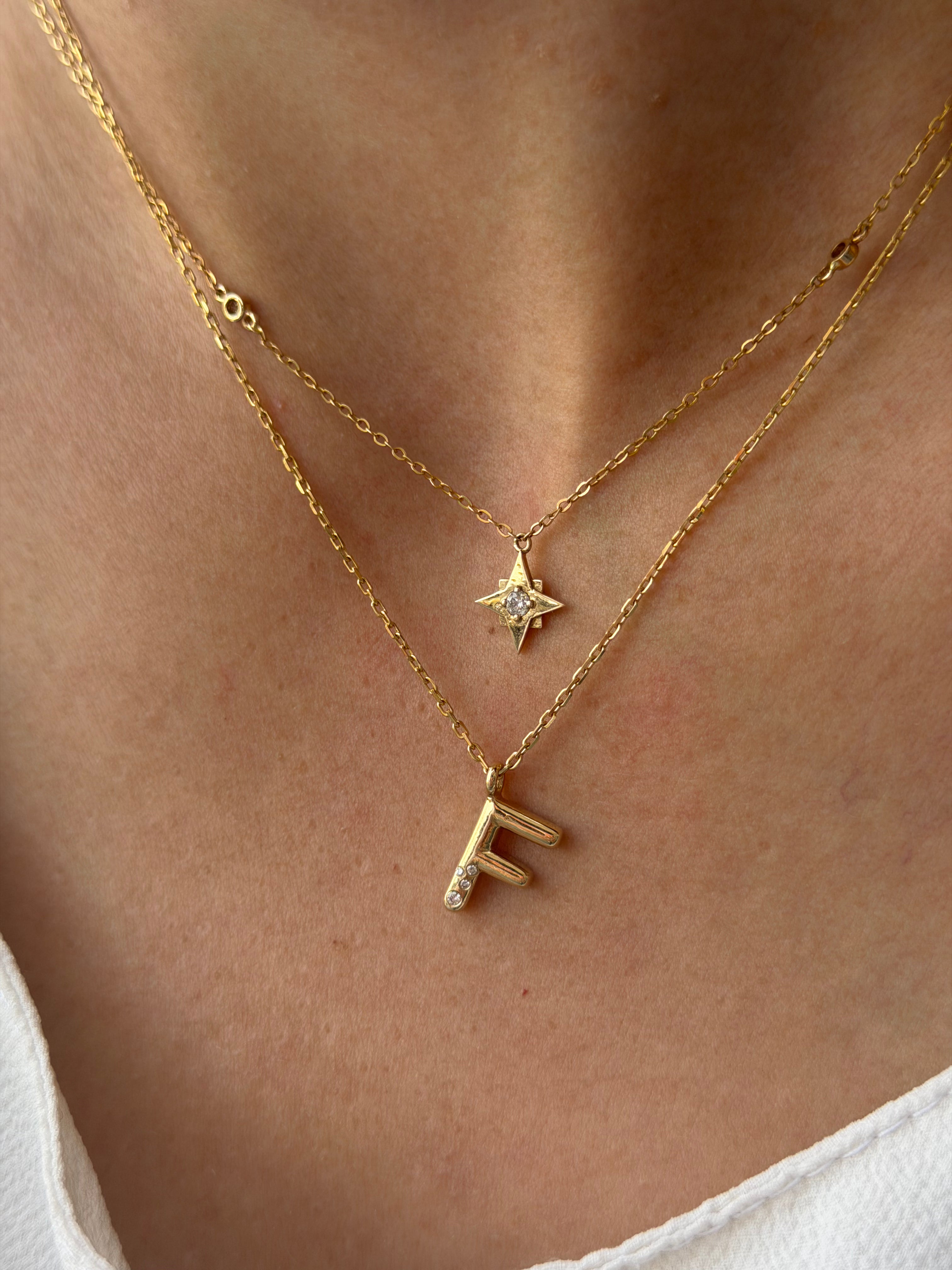 Golden Diamond Initials