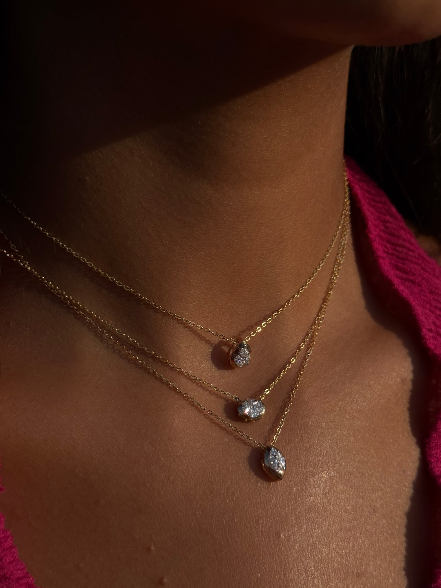 Oval Bezel Necklace - NP34