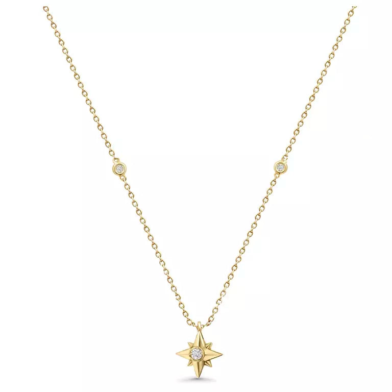 Single Diamond Star Necklace - NP11