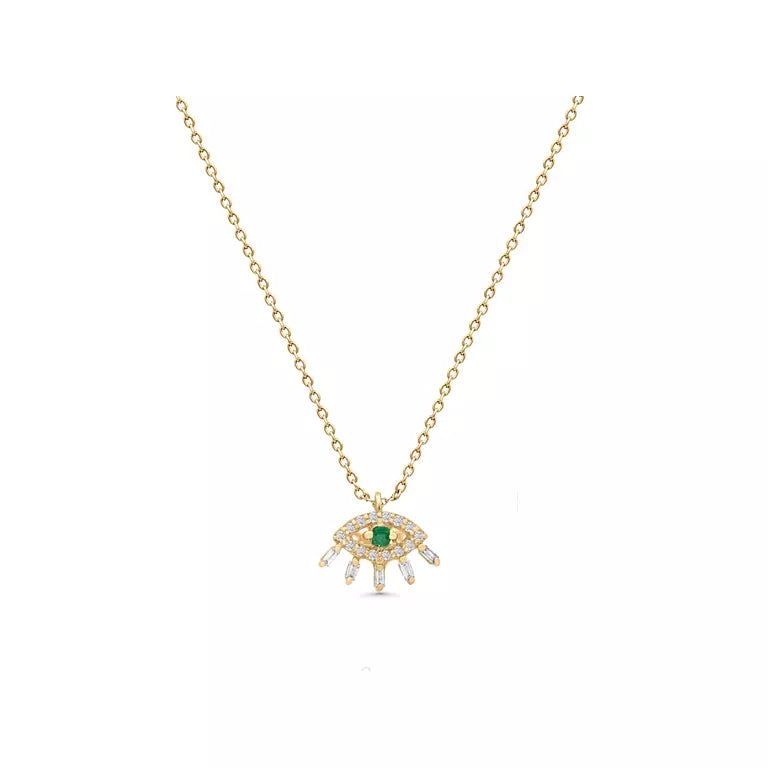 Emerald Green Eye Necklace - NP8