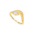 Curved Marquise Ring - R76