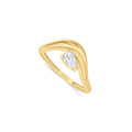 Curved Pear Ring - R75