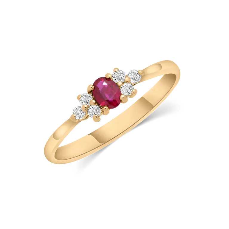 Flowery Ruby Ring - R46