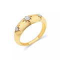Three Stars Bombé Ring - R62