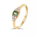 Flowery Green Sapphire Ring - R64