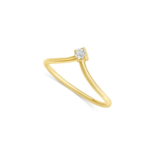Round V Ring - R72